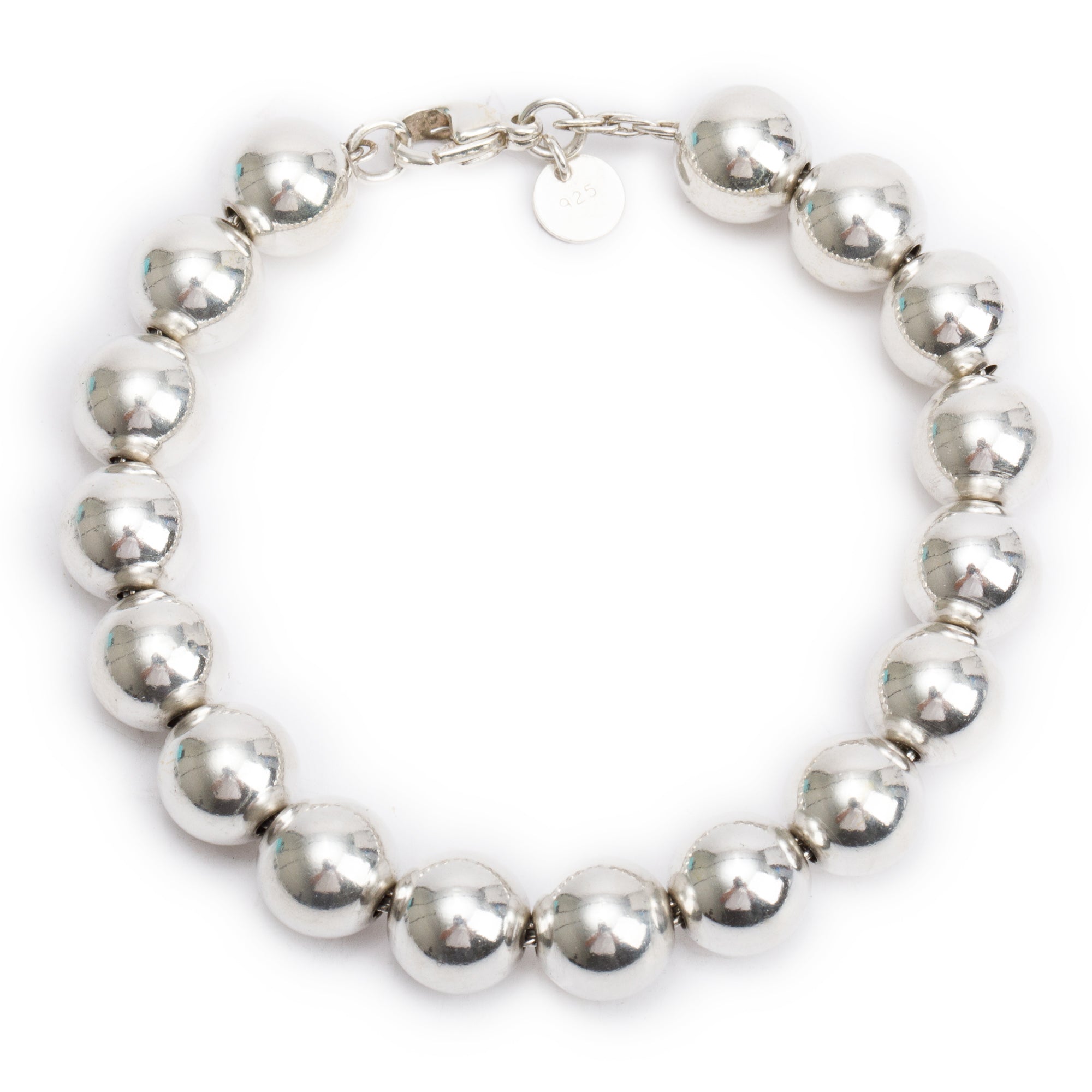 Tiffany & Co. Sterling Silver 10 MM HardWear Ball Bracelet