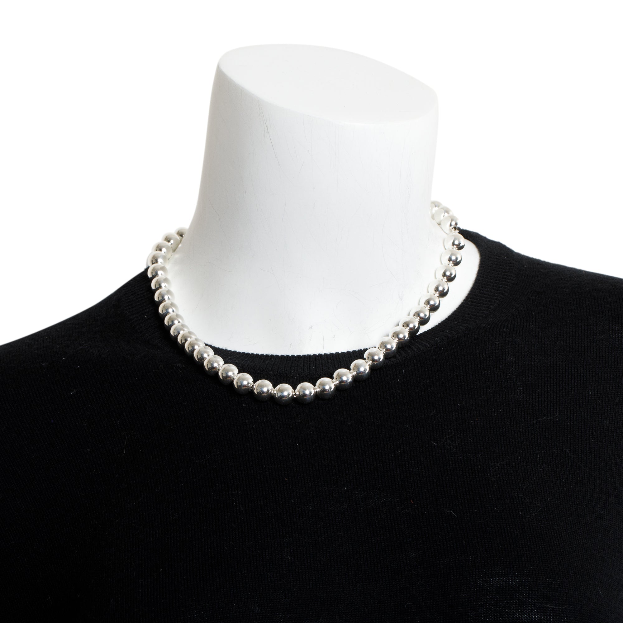 Tiffany & Co. Sterling Silver 10 MM HardWear Ball Necklace