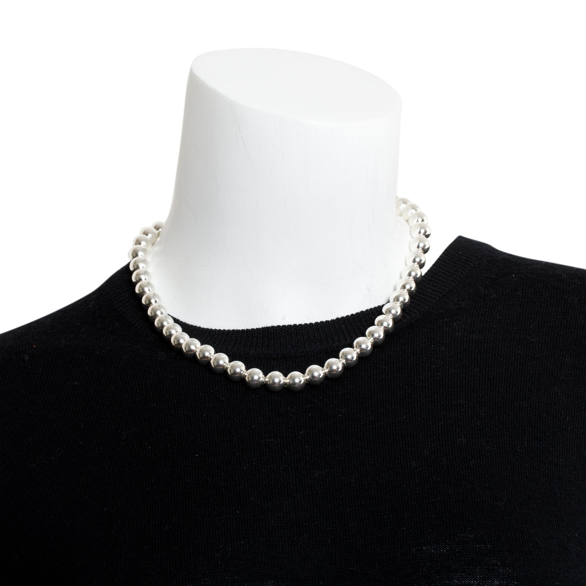 Tiffany & Co. Sterling Silver 10 MM HardWear Ball Necklace