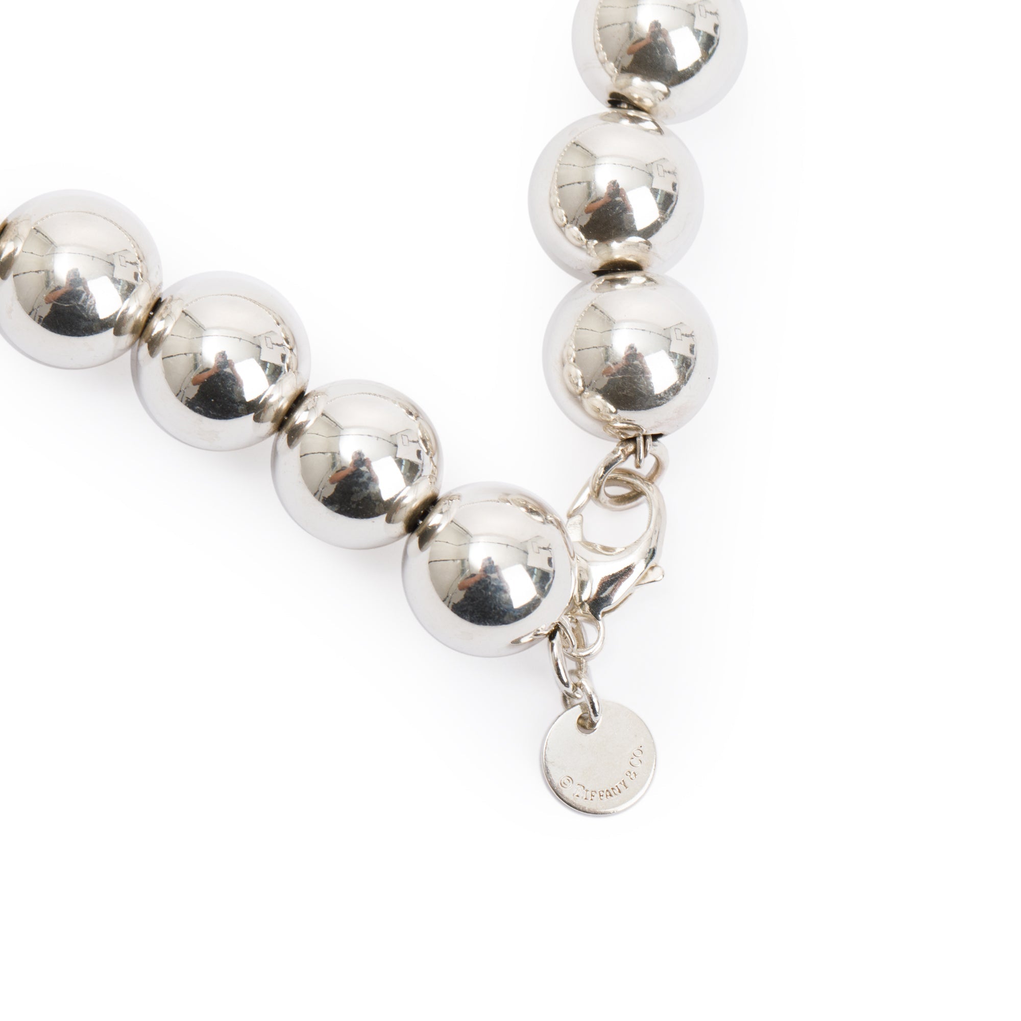 Tiffany & Co. Sterling Silver 10 MM HardWear Ball Necklace