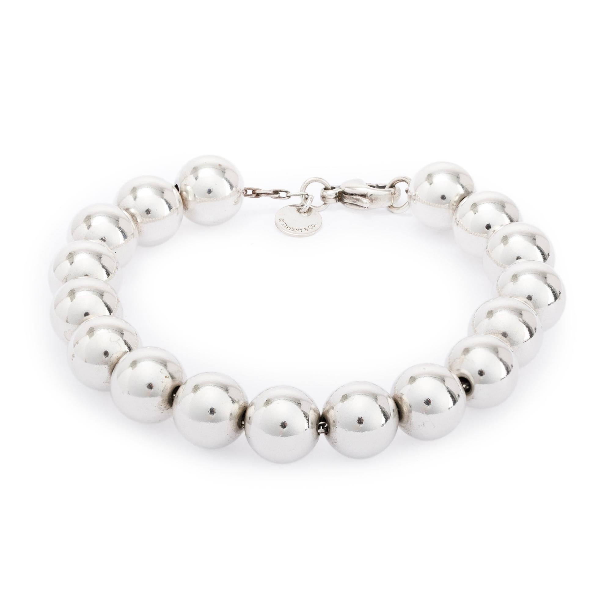 Tiffany & Co. Sterling Silver 10 mm HardWear Ball Bracelet