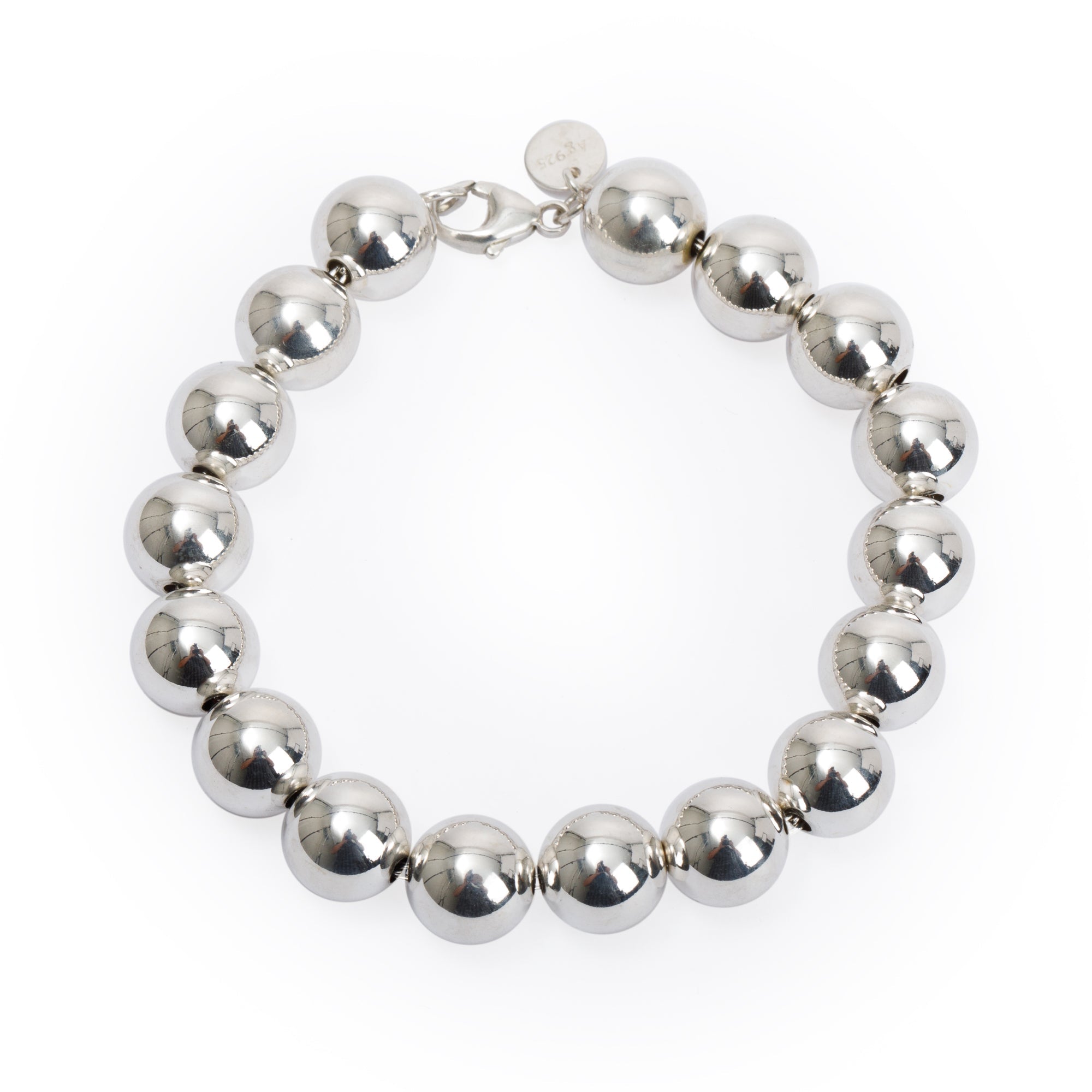 Tiffany & Co. Sterling Silver 10 mm HardWear Ball Bracelet