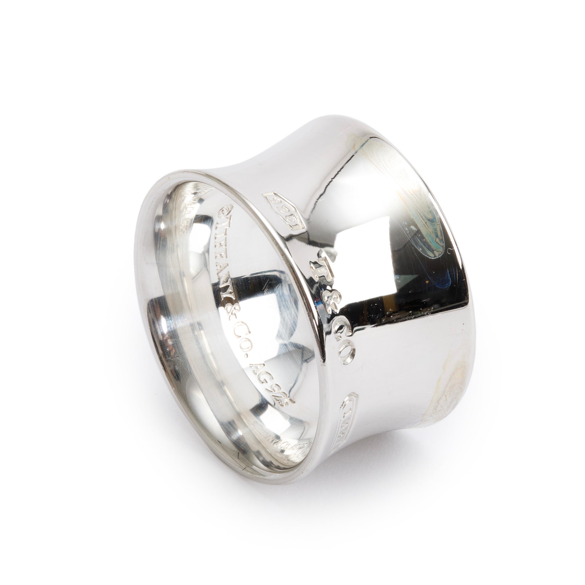 Tiffany & Co. Sterling Silver 1837 12MM Wide Ring, Size 6.5