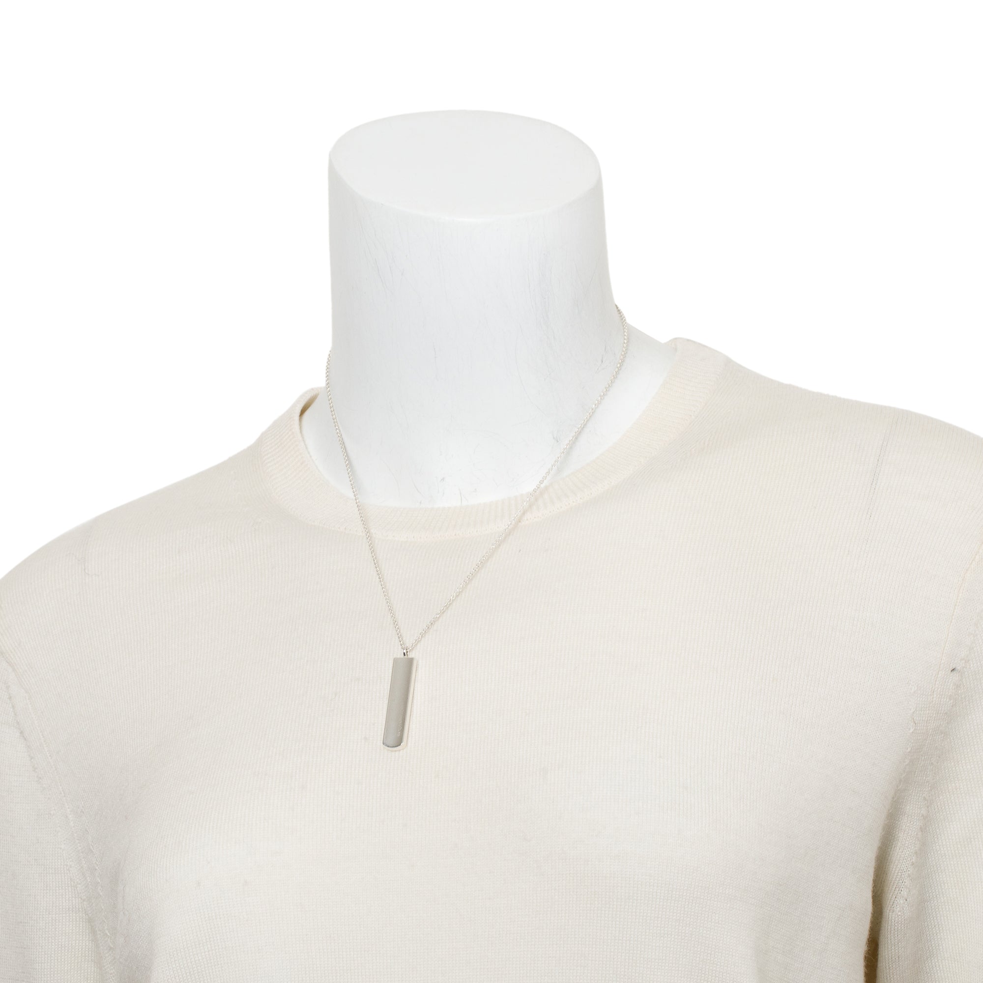 Tiffany & Co. Sterling Silver 1837 Bar Pendant Necklace