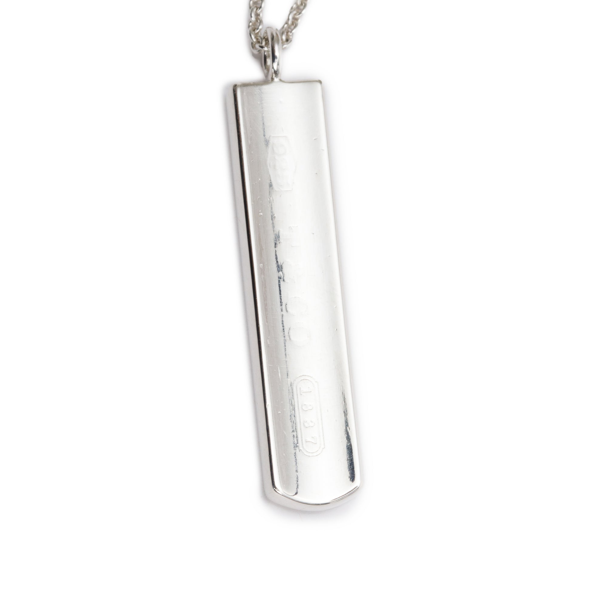 Tiffany & Co. Sterling Silver 1837 Bar Pendant Necklace