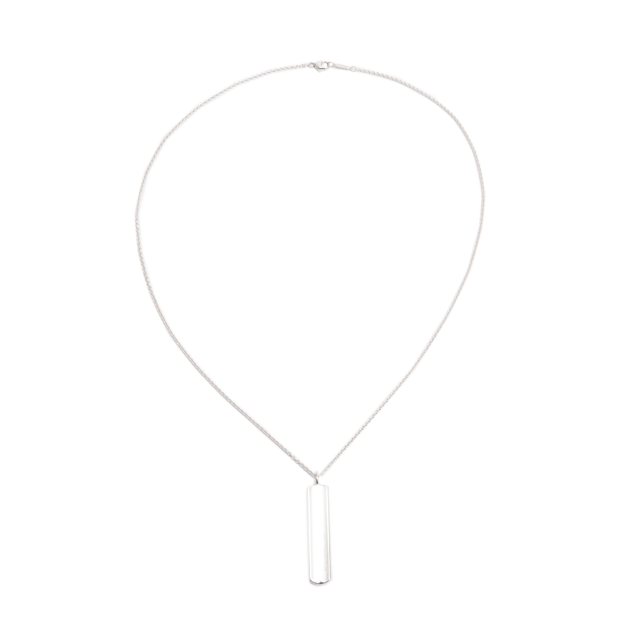 Tiffany & Co. Sterling Silver 1837 Bar Pendant Necklace