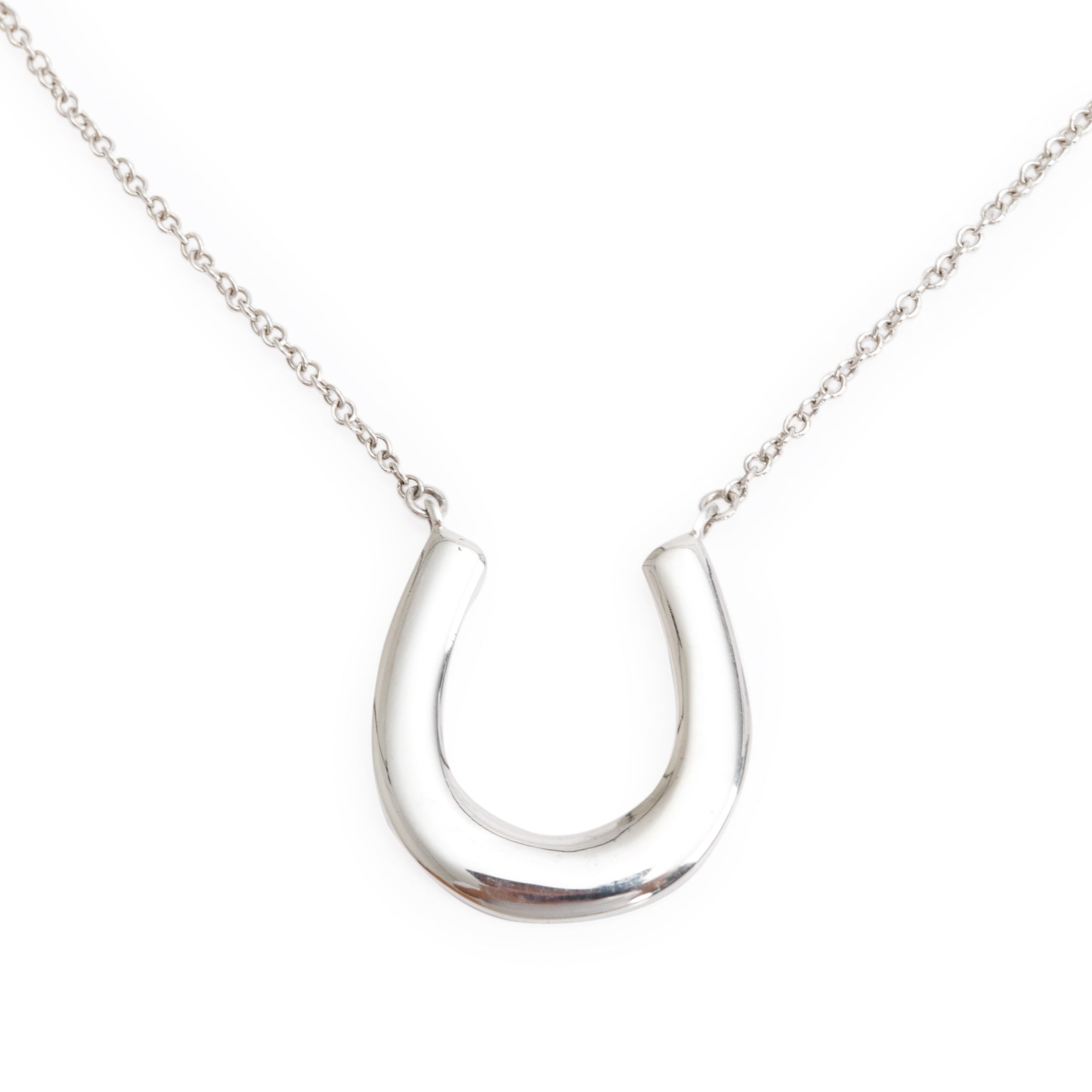 Tiffany & Co. Sterling Silver 1837 Horseshoe Pendant Necklace