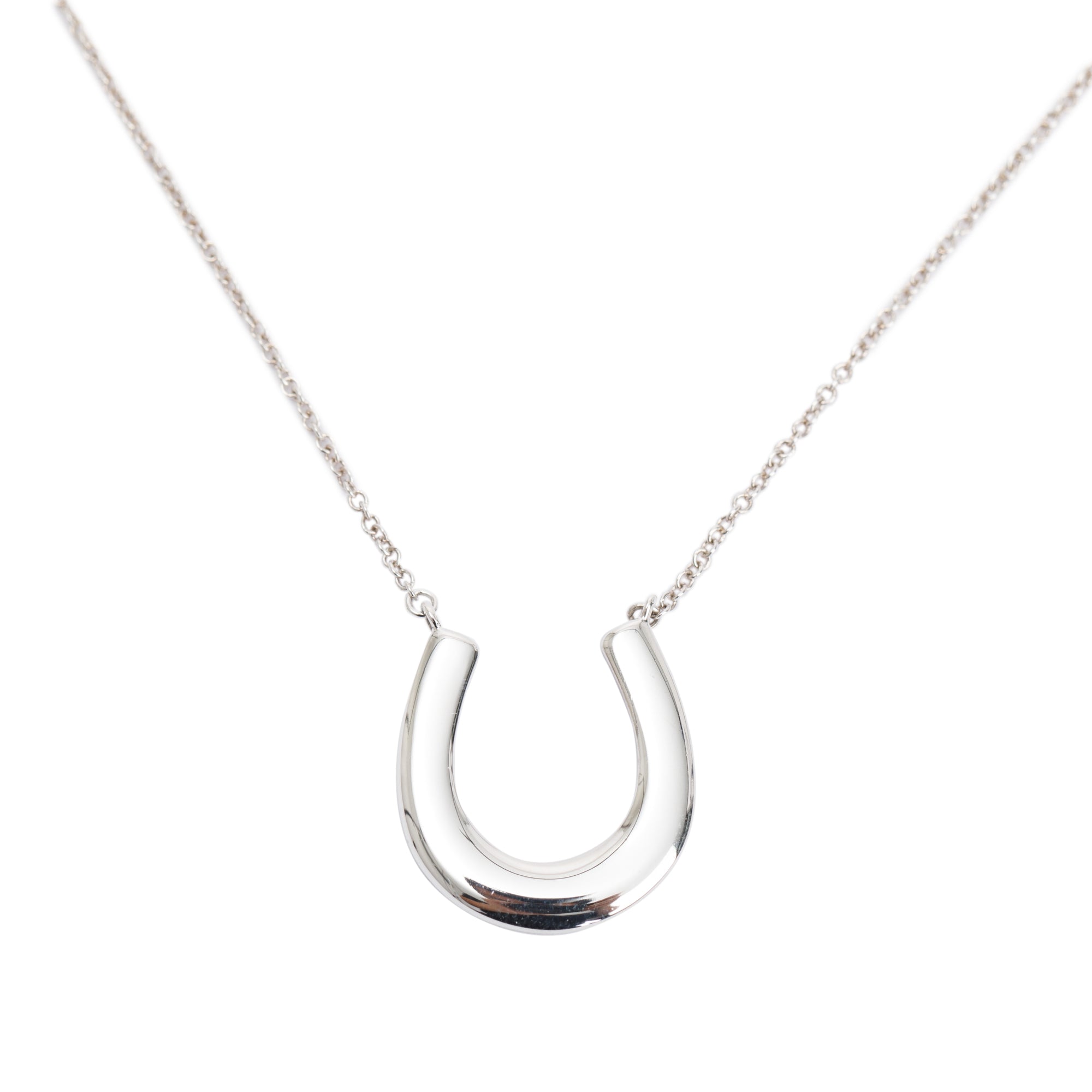 Tiffany & Co. Sterling Silver 1837 Horseshoe Pendant Necklace