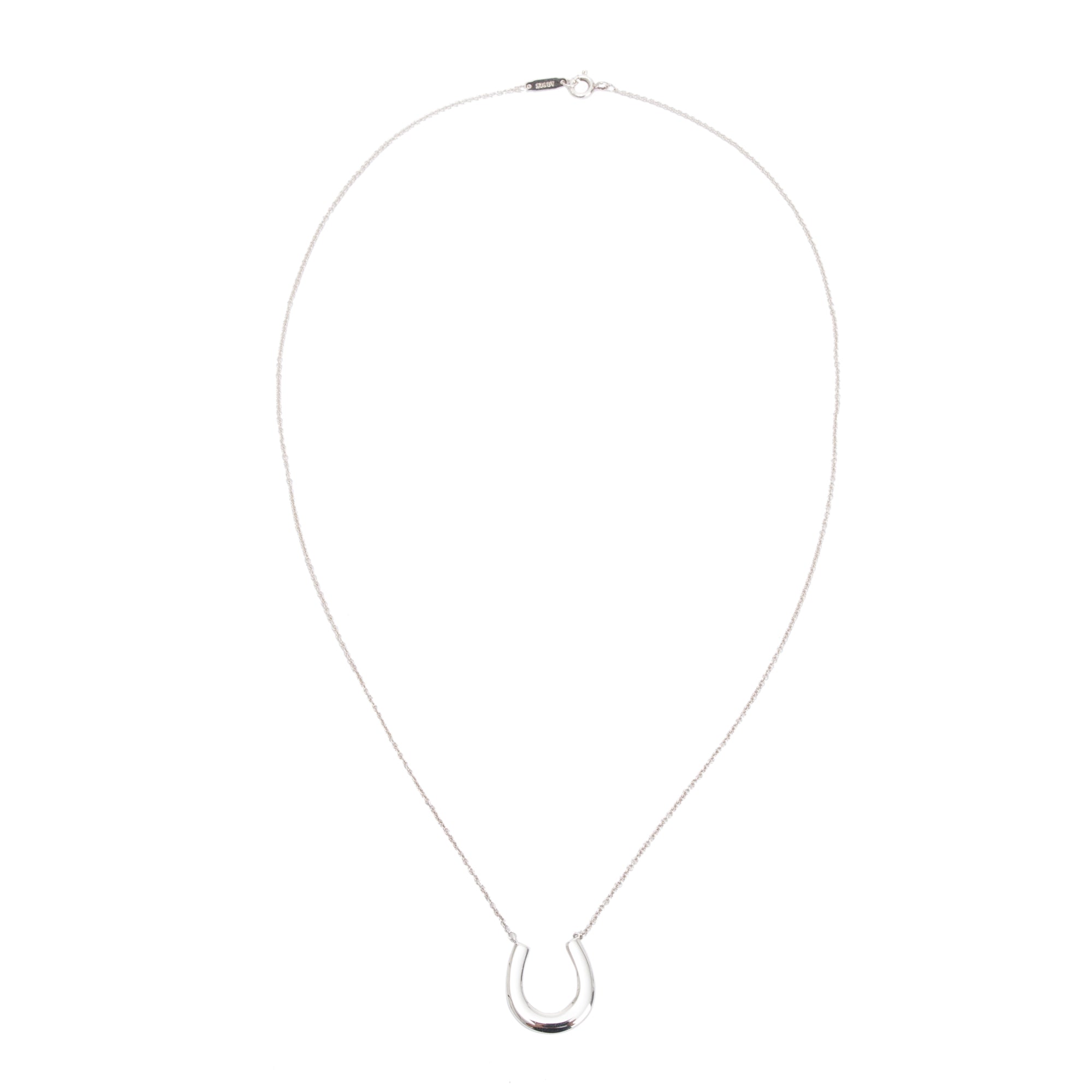 Tiffany & Co. Sterling Silver 1837 Horseshoe Pendant Necklace