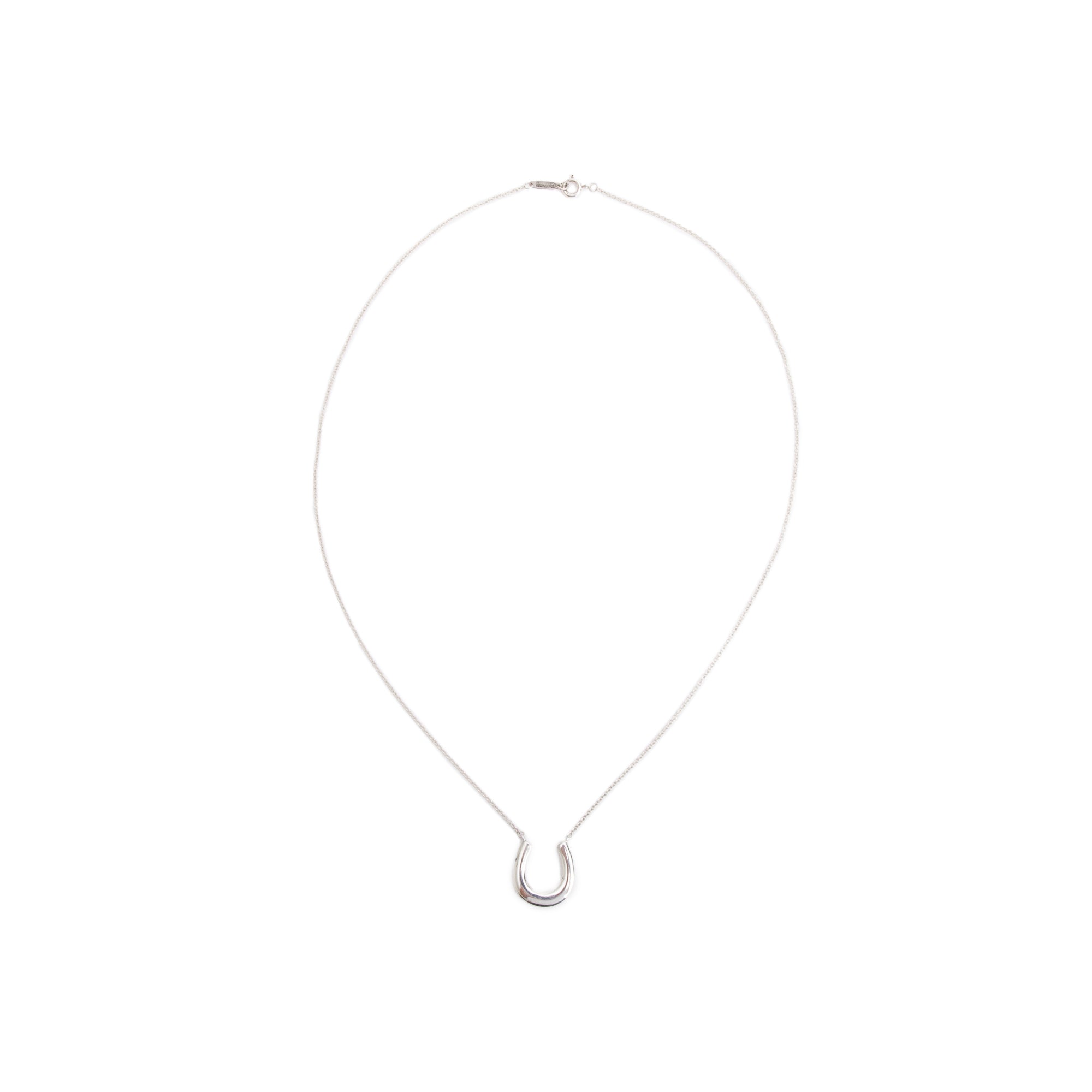 Tiffany & Co. Sterling Silver 1837 Horseshoe Pendant Necklace