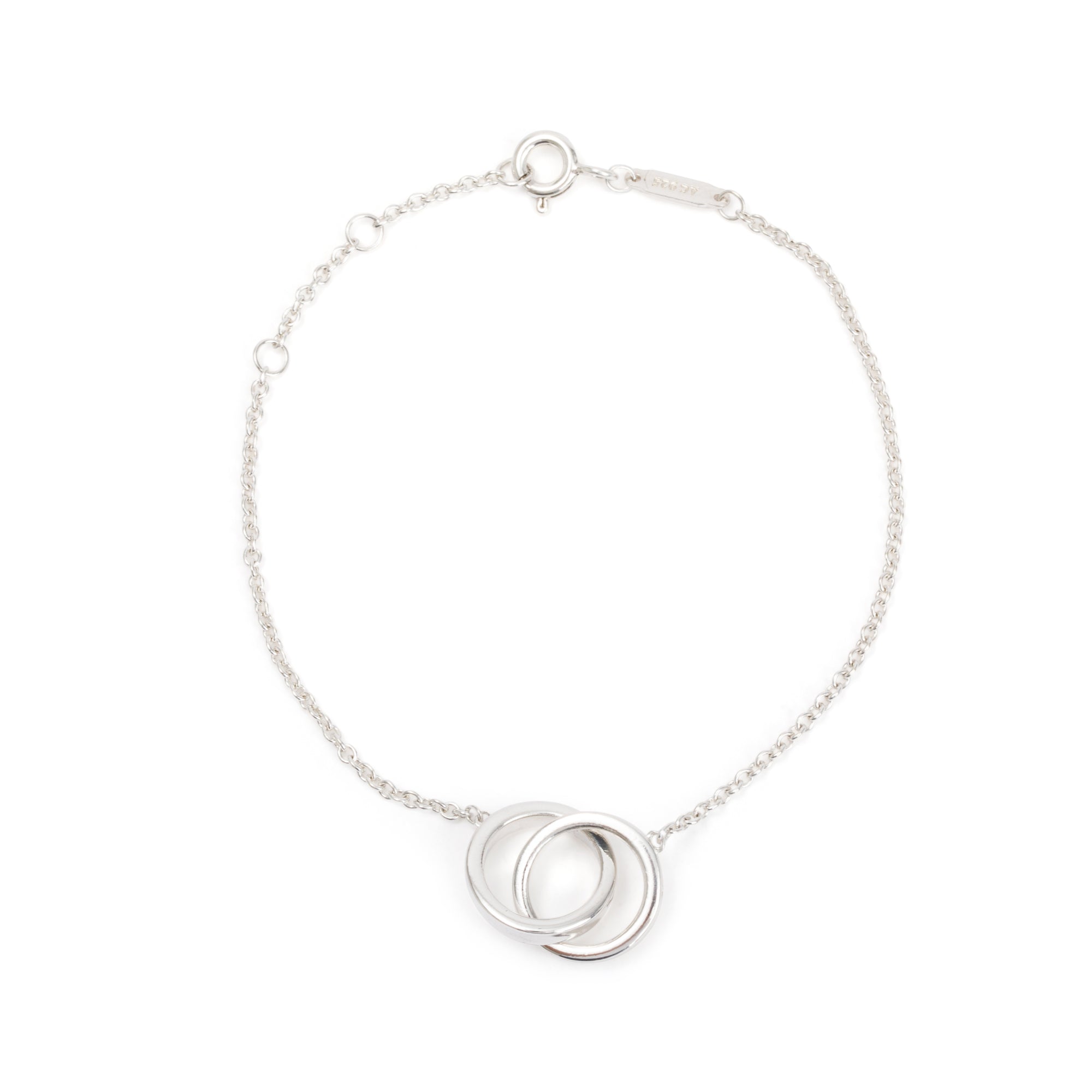 Tiffany & Co. Sterling Silver 1837 Interlocking Circles Chain Bracelet