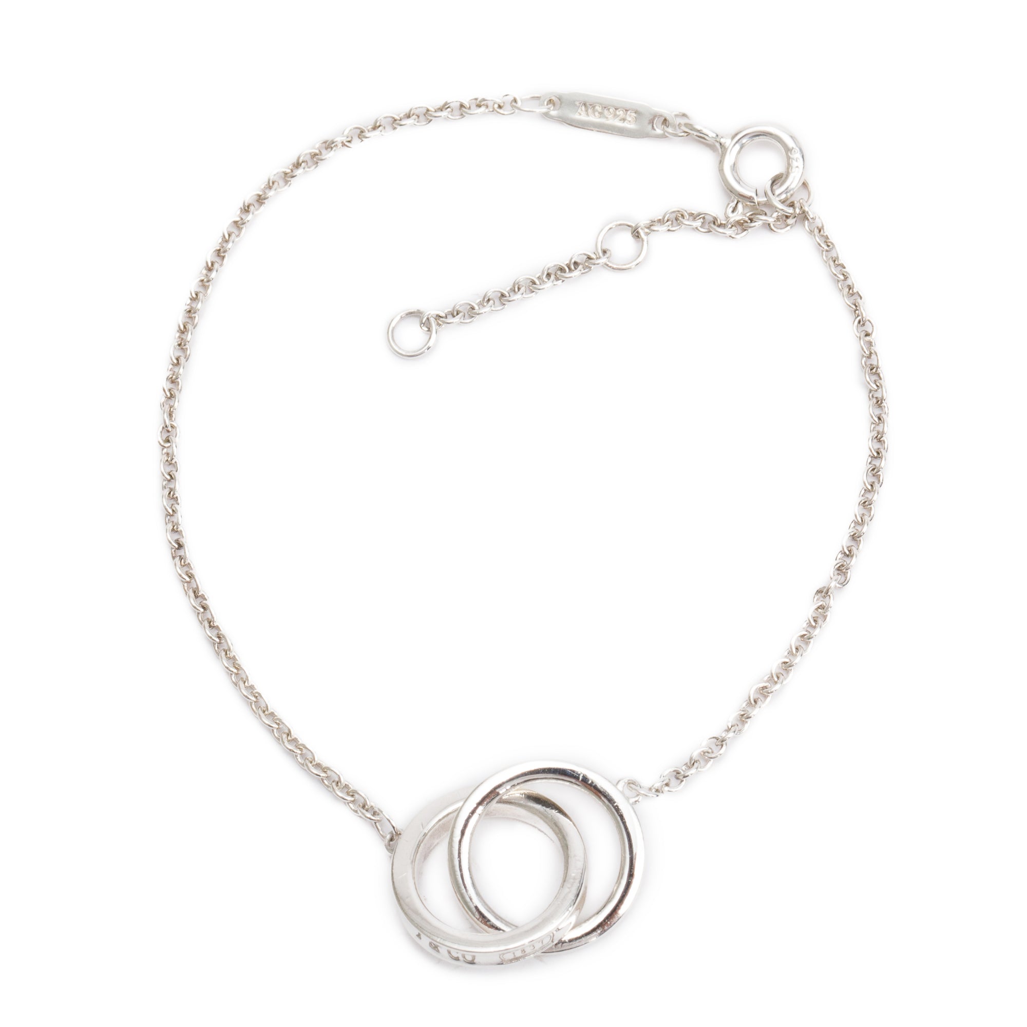 Tiffany & Co. Sterling Silver 1837 Interlocking Circles Chain Bracelet