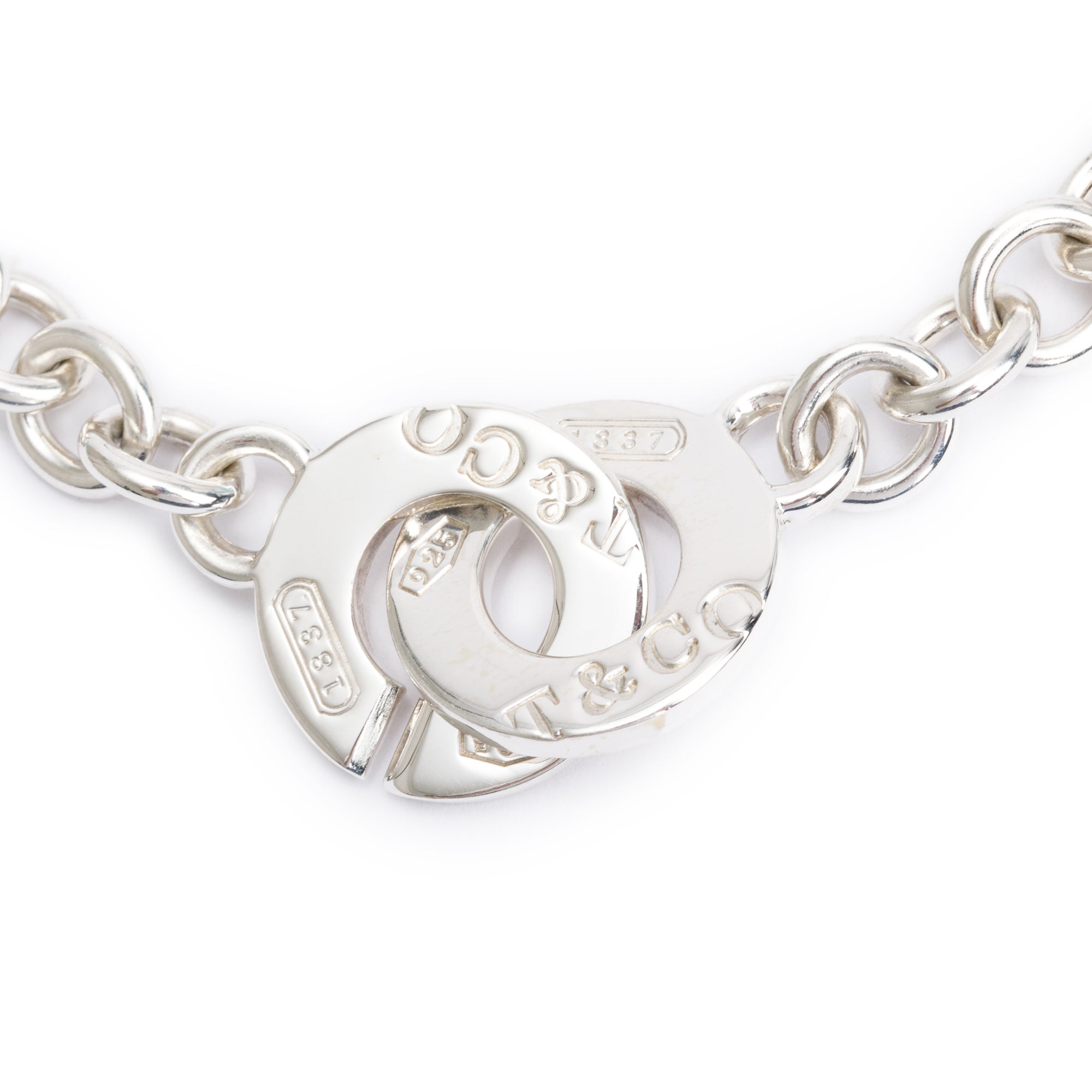 Tiffany & Co. Sterling Silver 1837 Interlocking Circles Chain Necklace