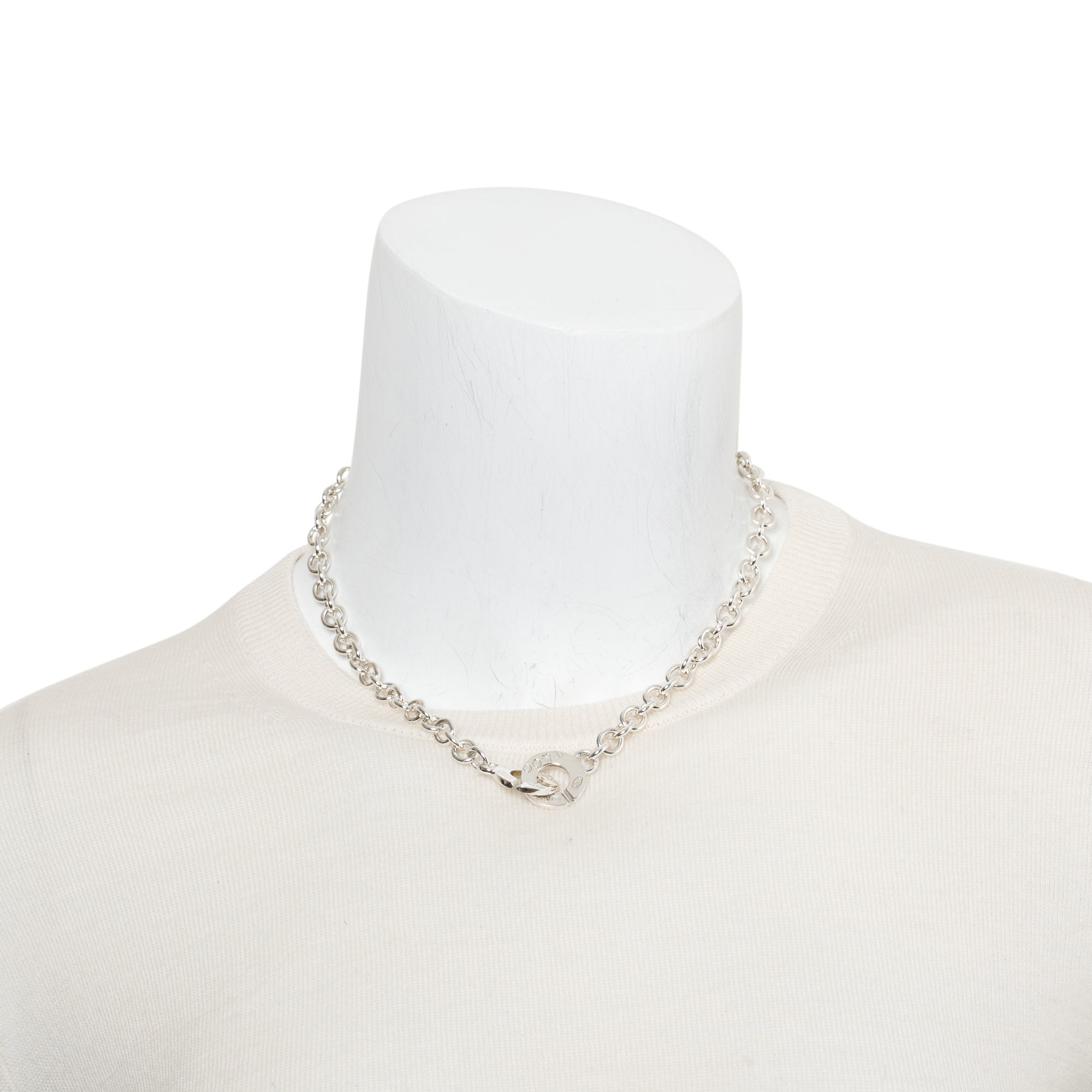 Tiffany & Co. Sterling Silver 1837 Interlocking Circles Chain Necklace