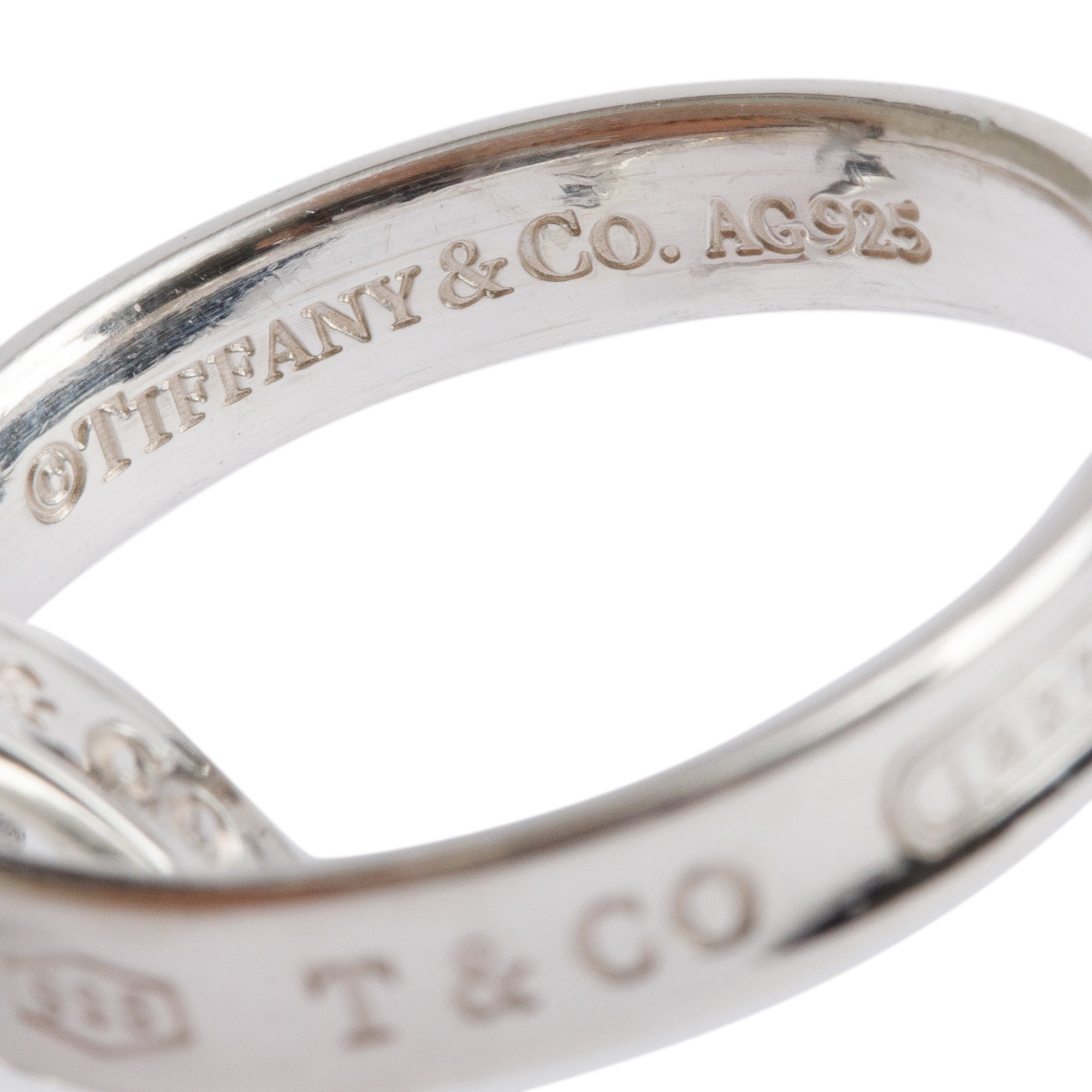 Tiffany & Co. Sterling Silver 1837 Interlocking Circles Ring, Size 5.75