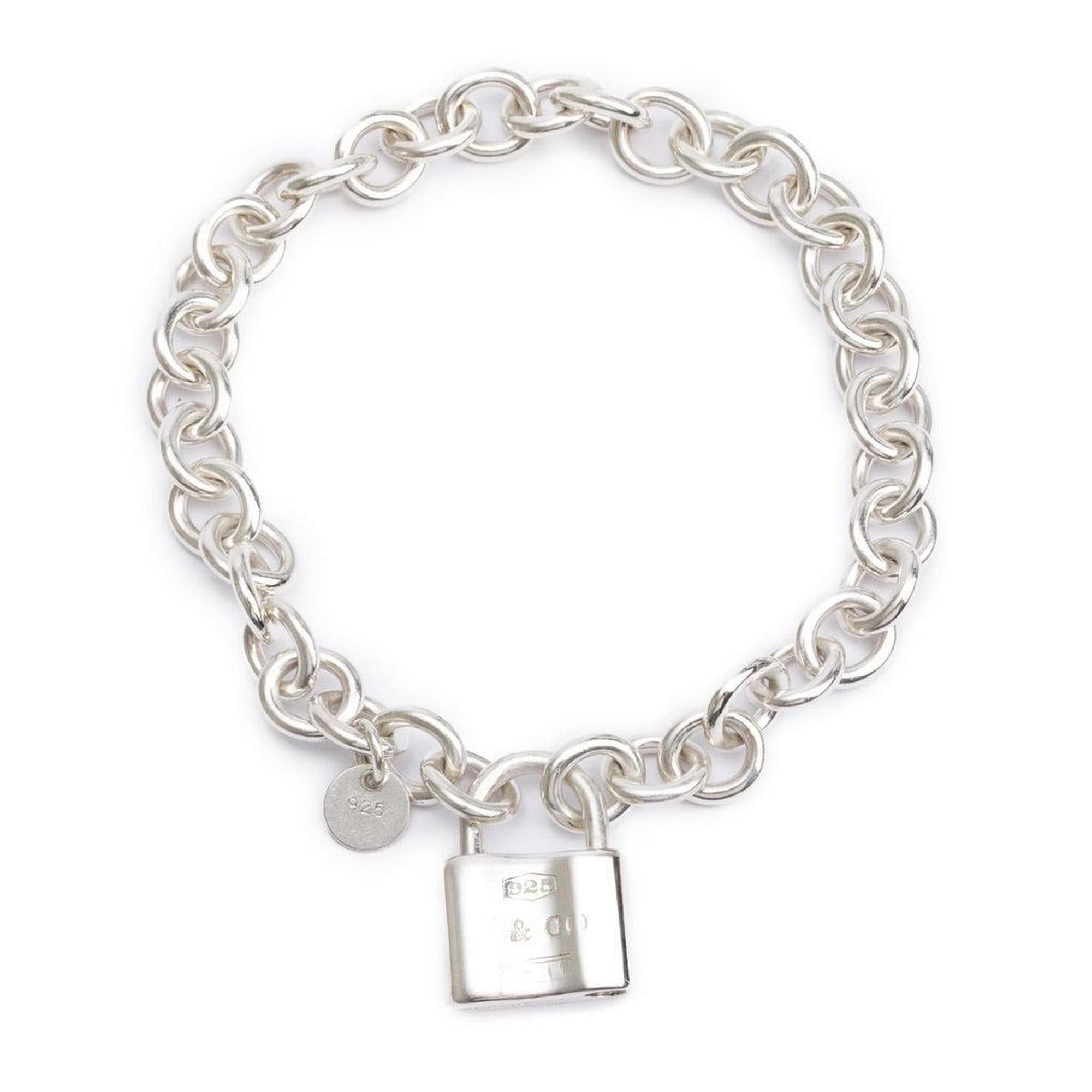 Tiffany & Co. Sterling Silver 1837 Lock Bracelet