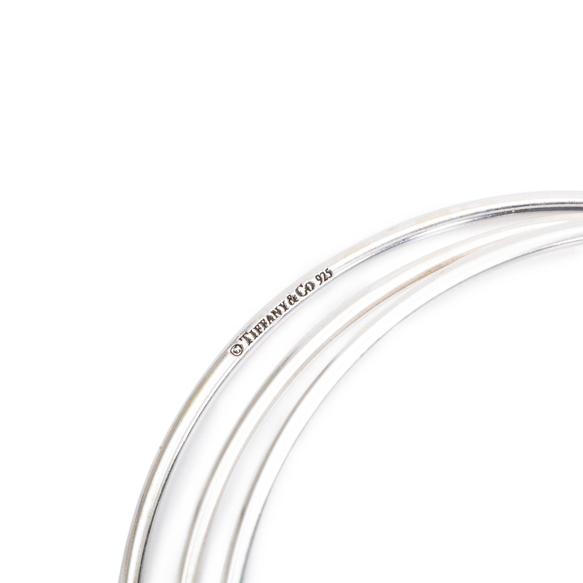 Tiffany & Co. Sterling Silver 1837 Lock Triple Bangle Bracelet