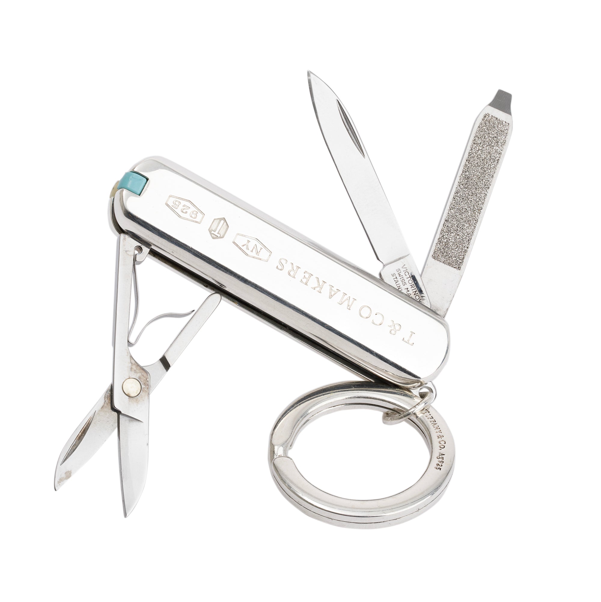 Tiffany & Co. Sterling Silver 1837 Makers Swiss Army Pocket Knife w/ Box