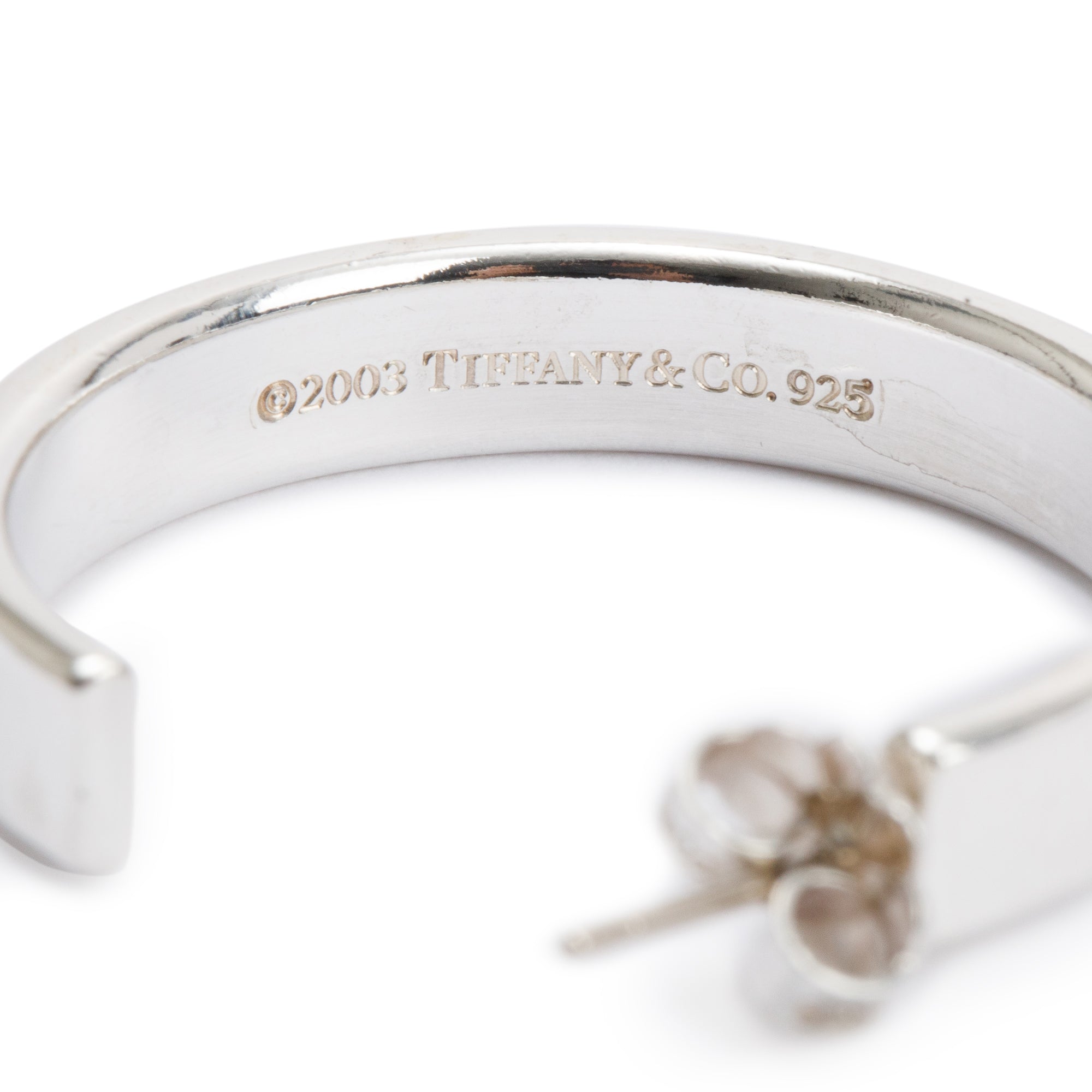 Tiffany & Co. Sterling Silver 1837 Medium Hoop Earrings