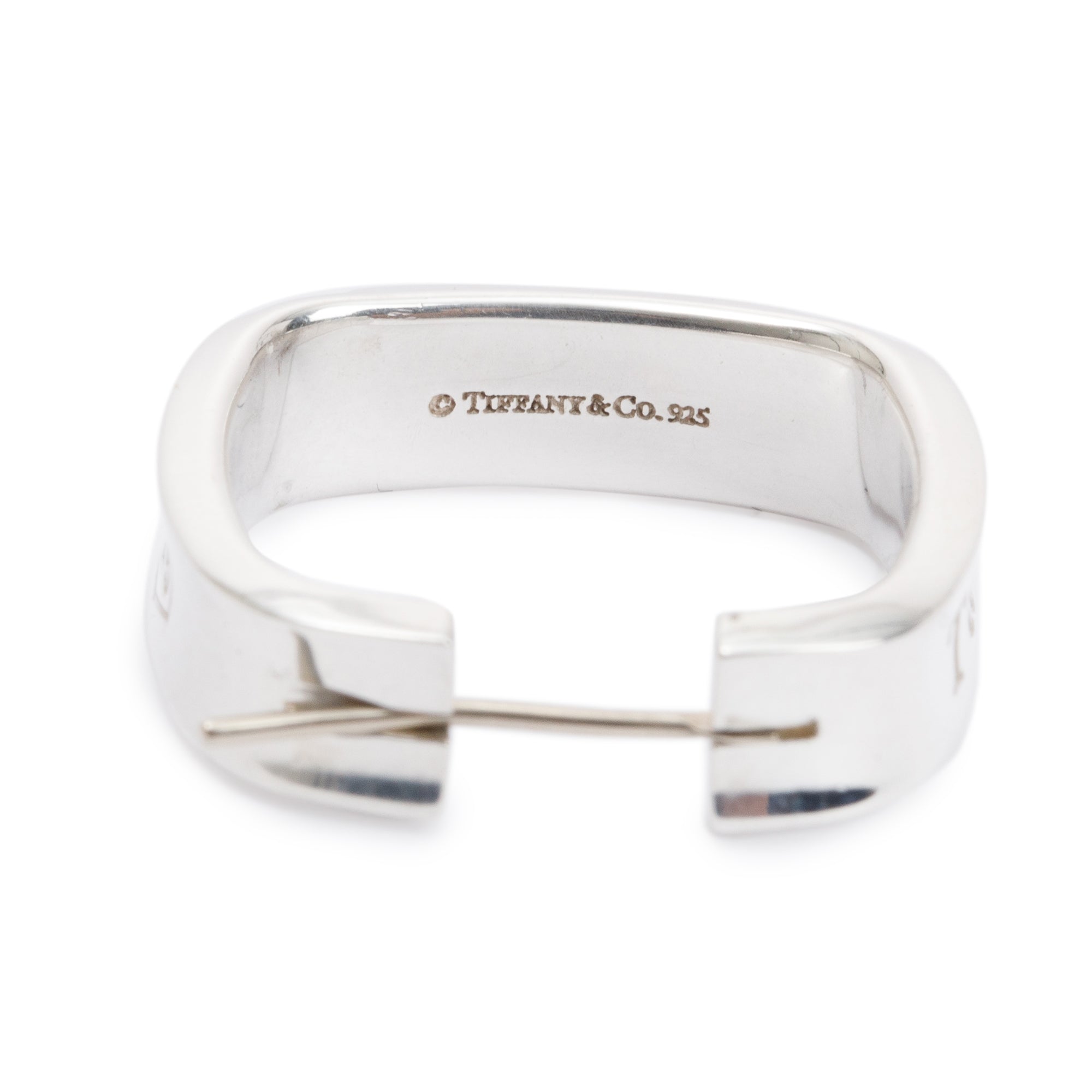 Tiffany & Co. Sterling Silver 1837 Medium Square Hoop Earrings