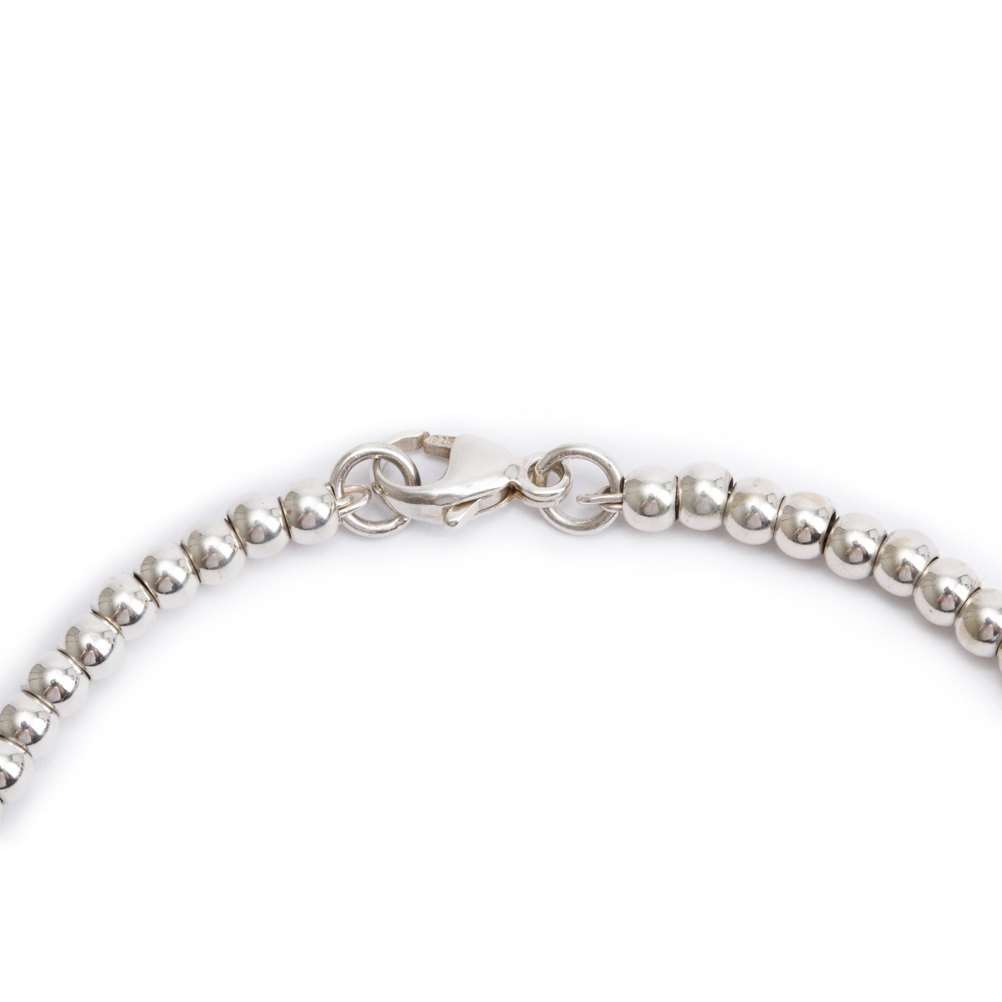 Tiffany & Co. Sterling Silver 1837 Mini Lock 3MM Bead Bracelet