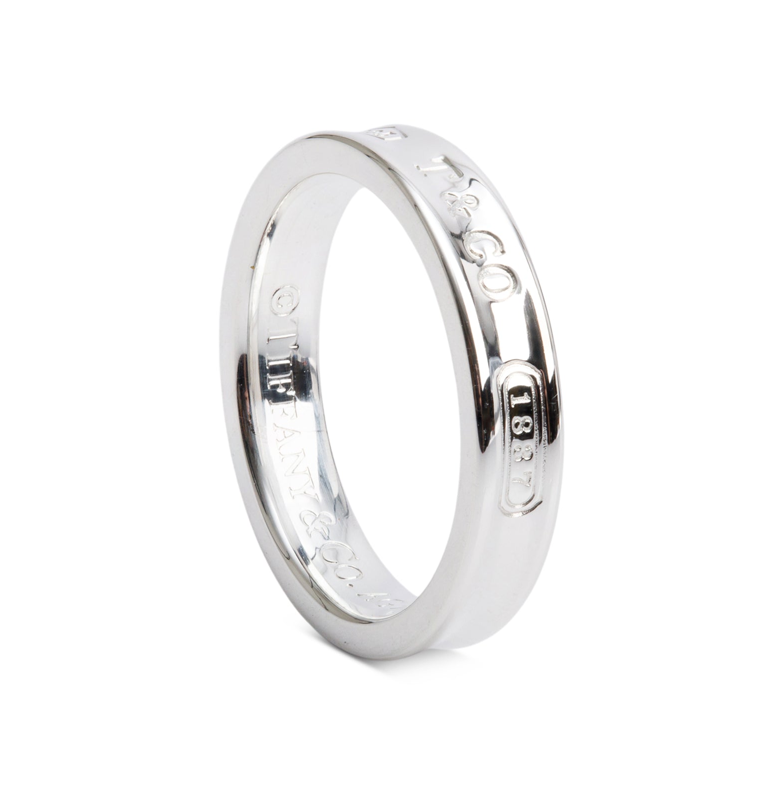 Tiffany & Co. Sterling Silver 1837 Narrow Ring, Size 6