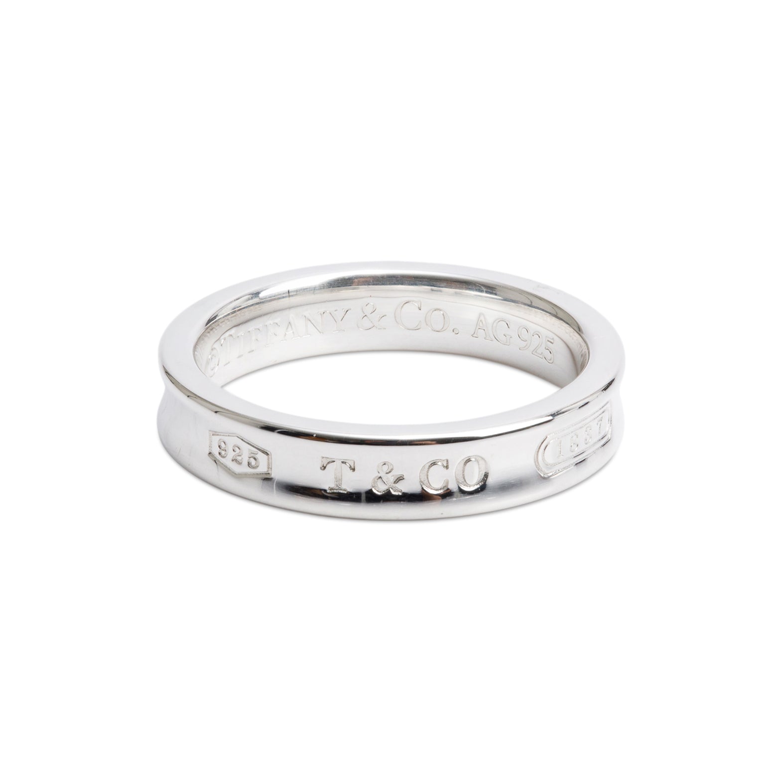 Tiffany & Co. Sterling Silver 1837 Narrow Ring, Size 6