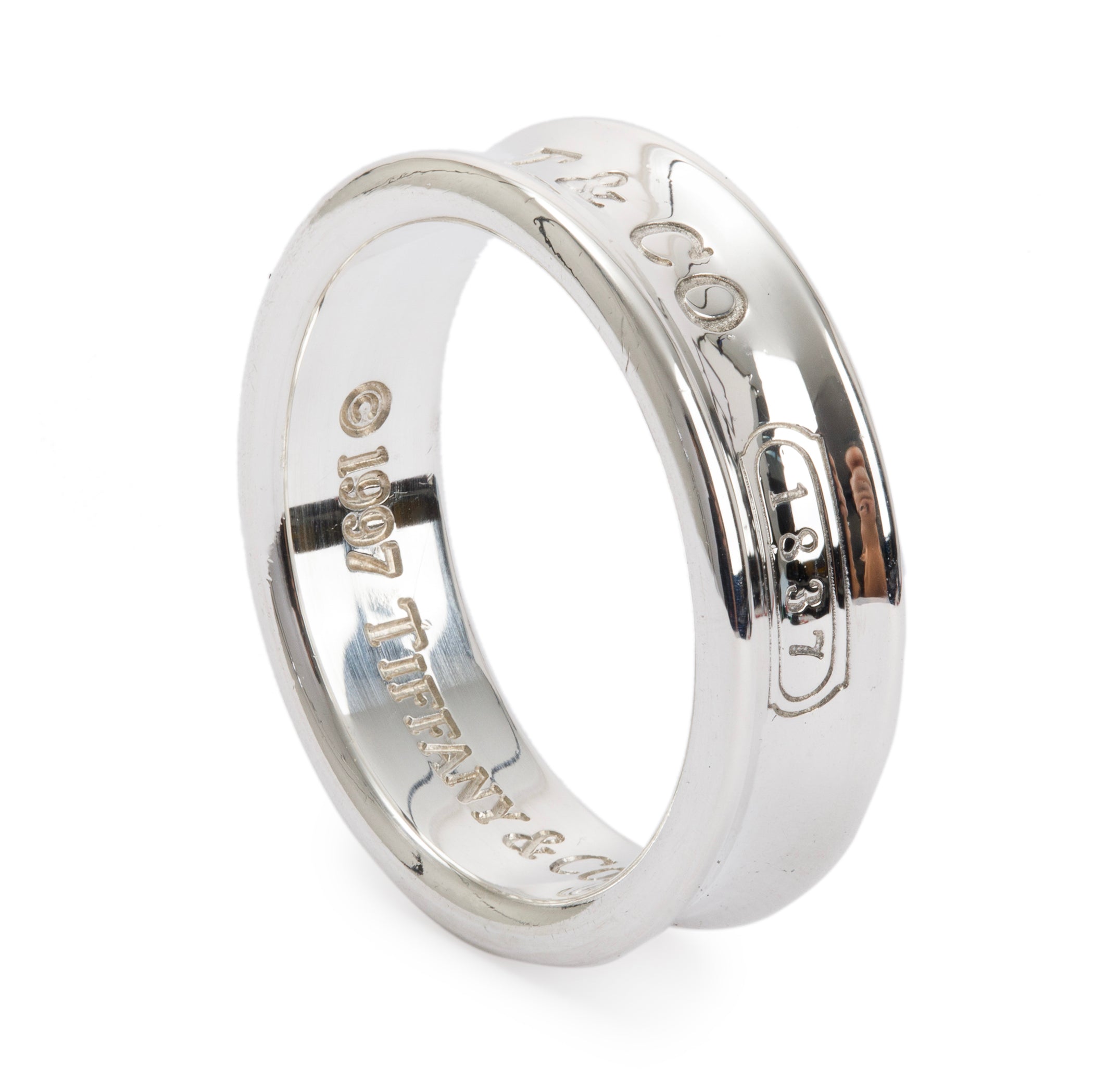 Tiffany & Co. Sterling Silver 1837 Ring, Size 10