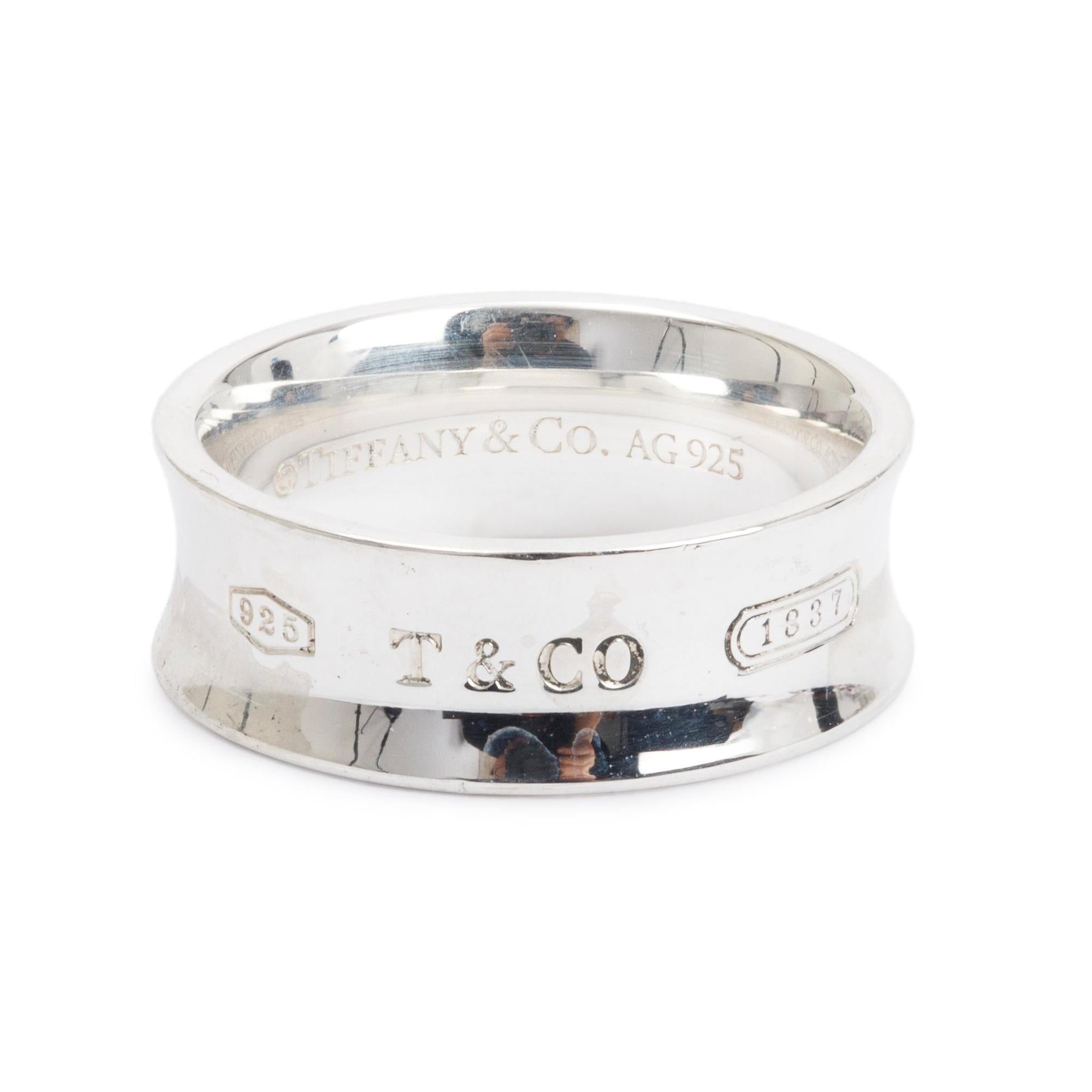 Tiffany & Co. Sterling Silver 1837 Ring, Size 5.5