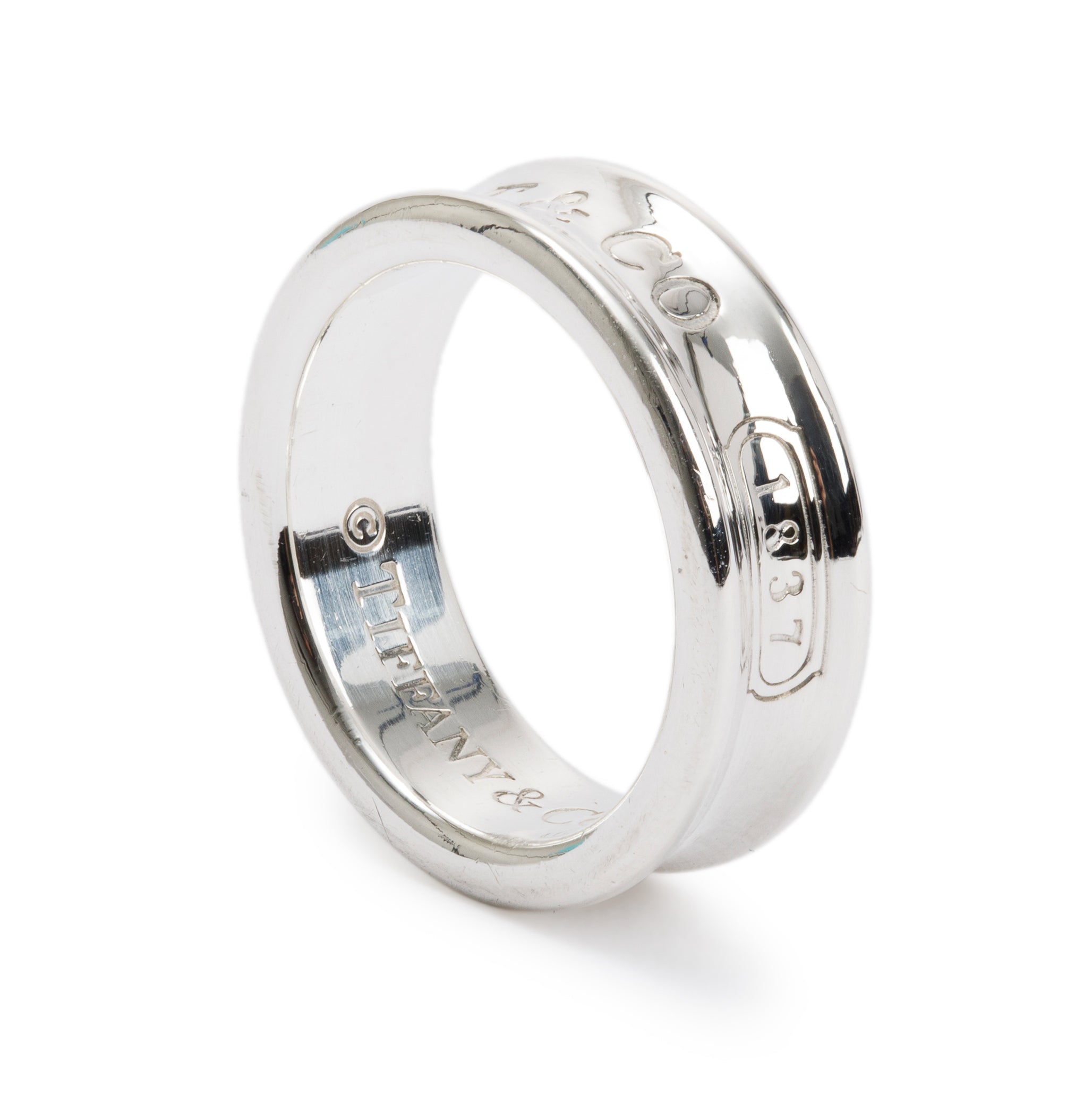 Tiffany & Co. Sterling Silver 1837 Ring, Size 6.75
