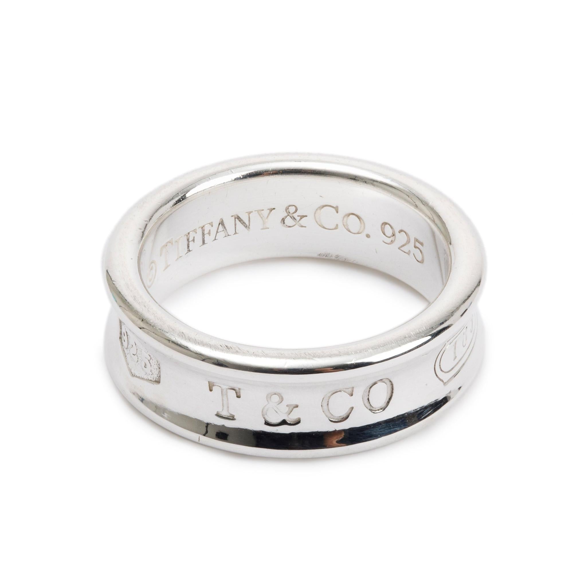Tiffany & Co. Sterling Silver 1837 Ring, Size 6.75