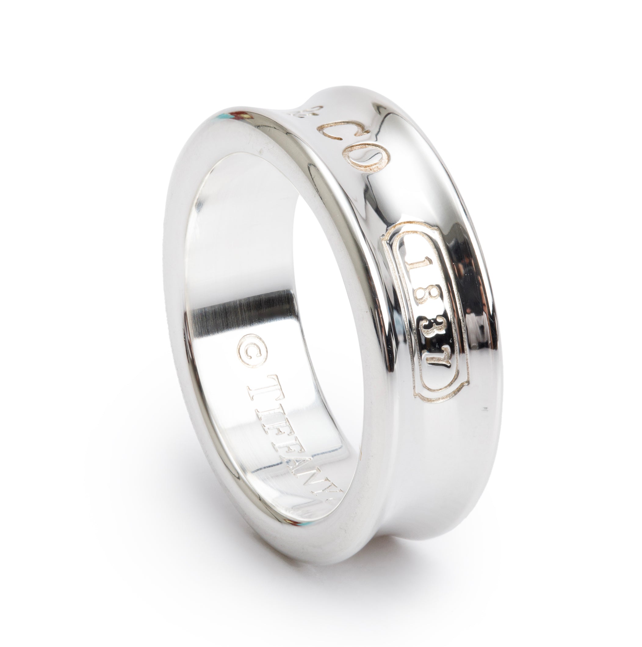 Tiffany & Co. Sterling Silver 1837 Ring, Size 7