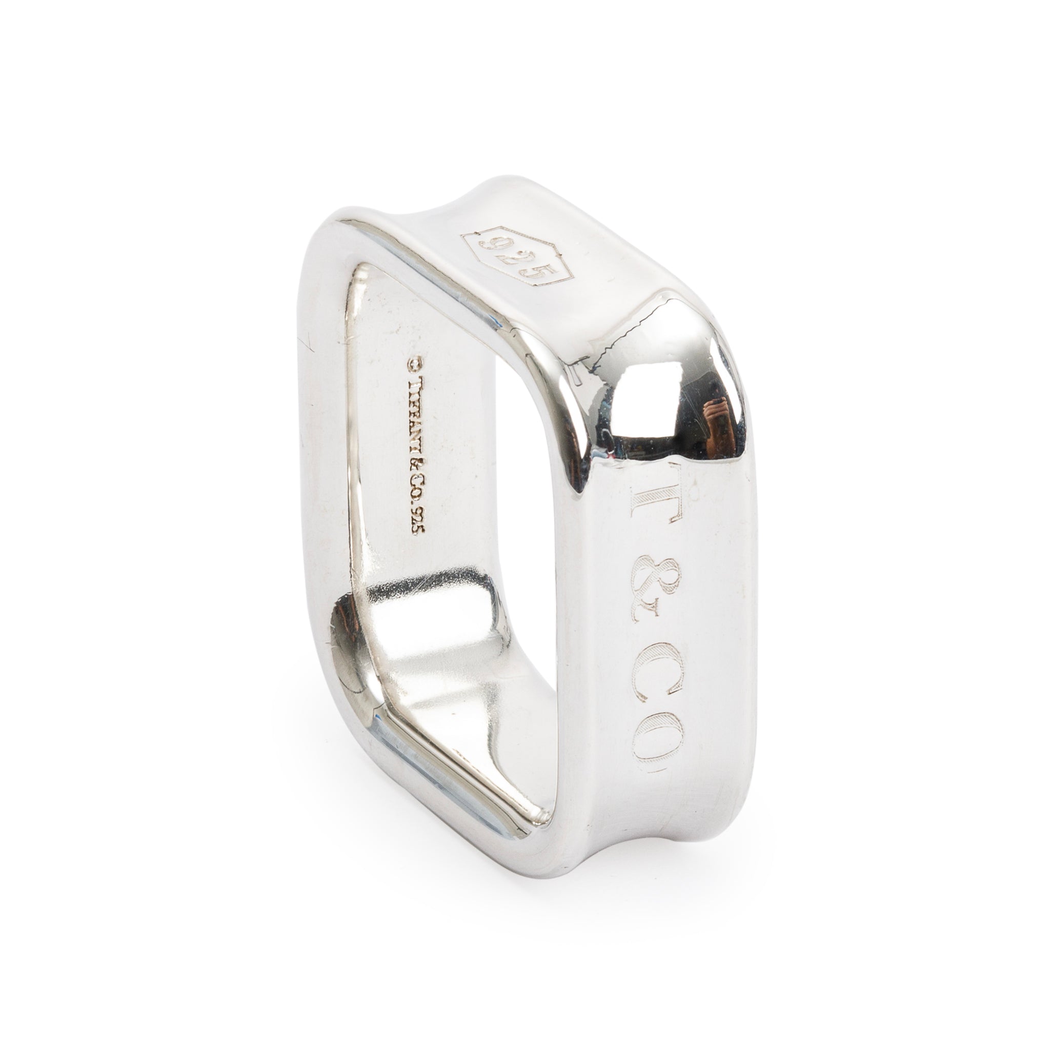 Tiffany & Co. Sterling Silver 1837 Square Ring
