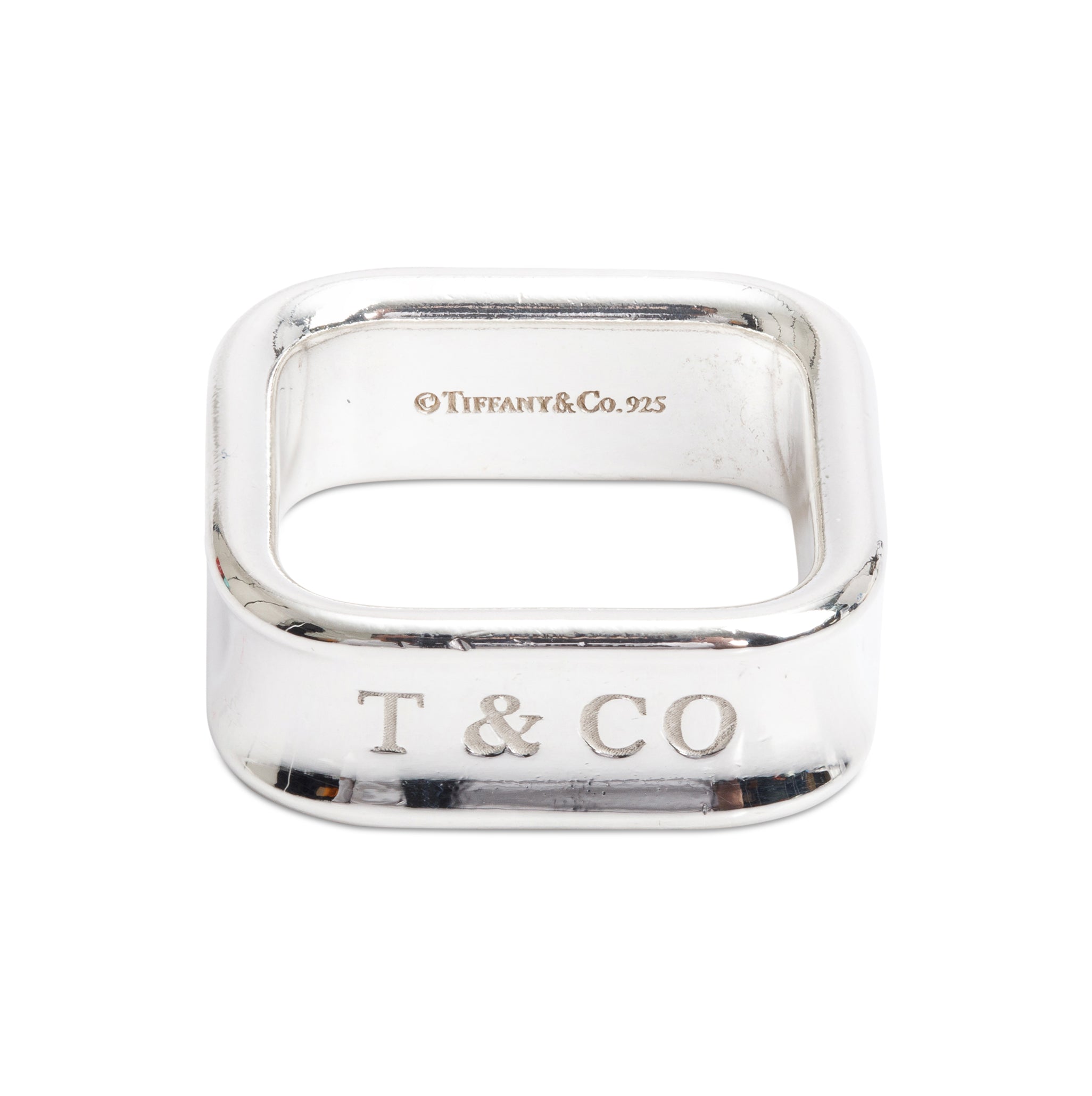 Tiffany & Co. Sterling Silver 1837 Square Ring, Size 7.5