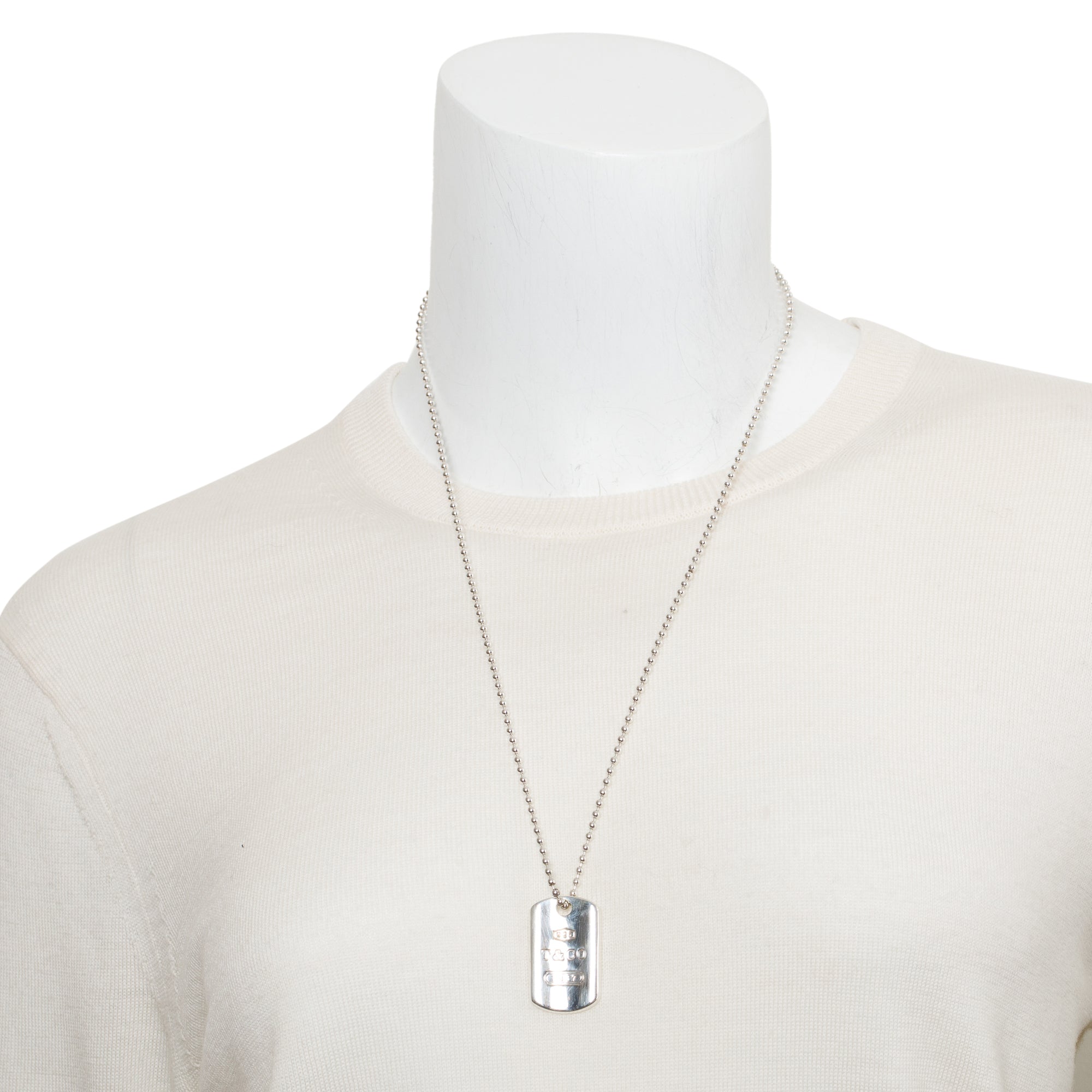 Tiffany & Co. Sterling Silver 1837 Tag Pendant Necklace