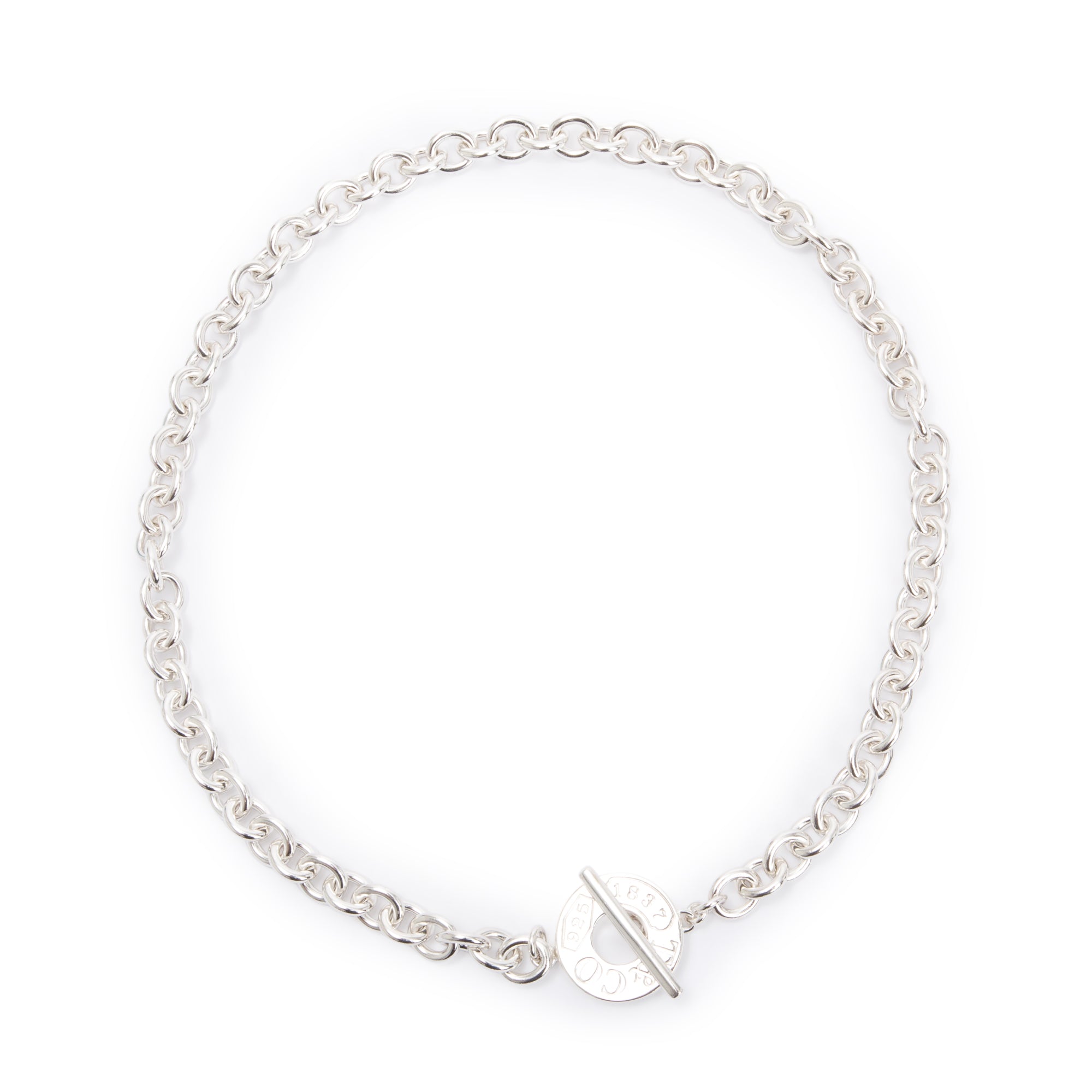 Tiffany & Co. Sterling Silver 1837 Toggle Necklace