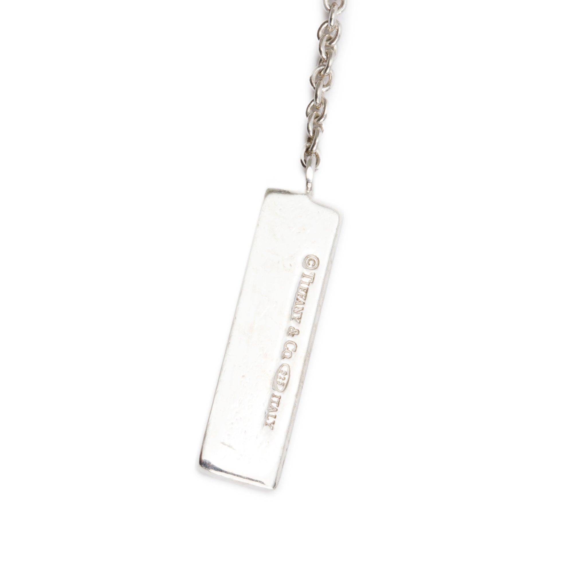 Tiffany & Co. Sterling Silver 1837 Triple Tag Lavalier Necklace