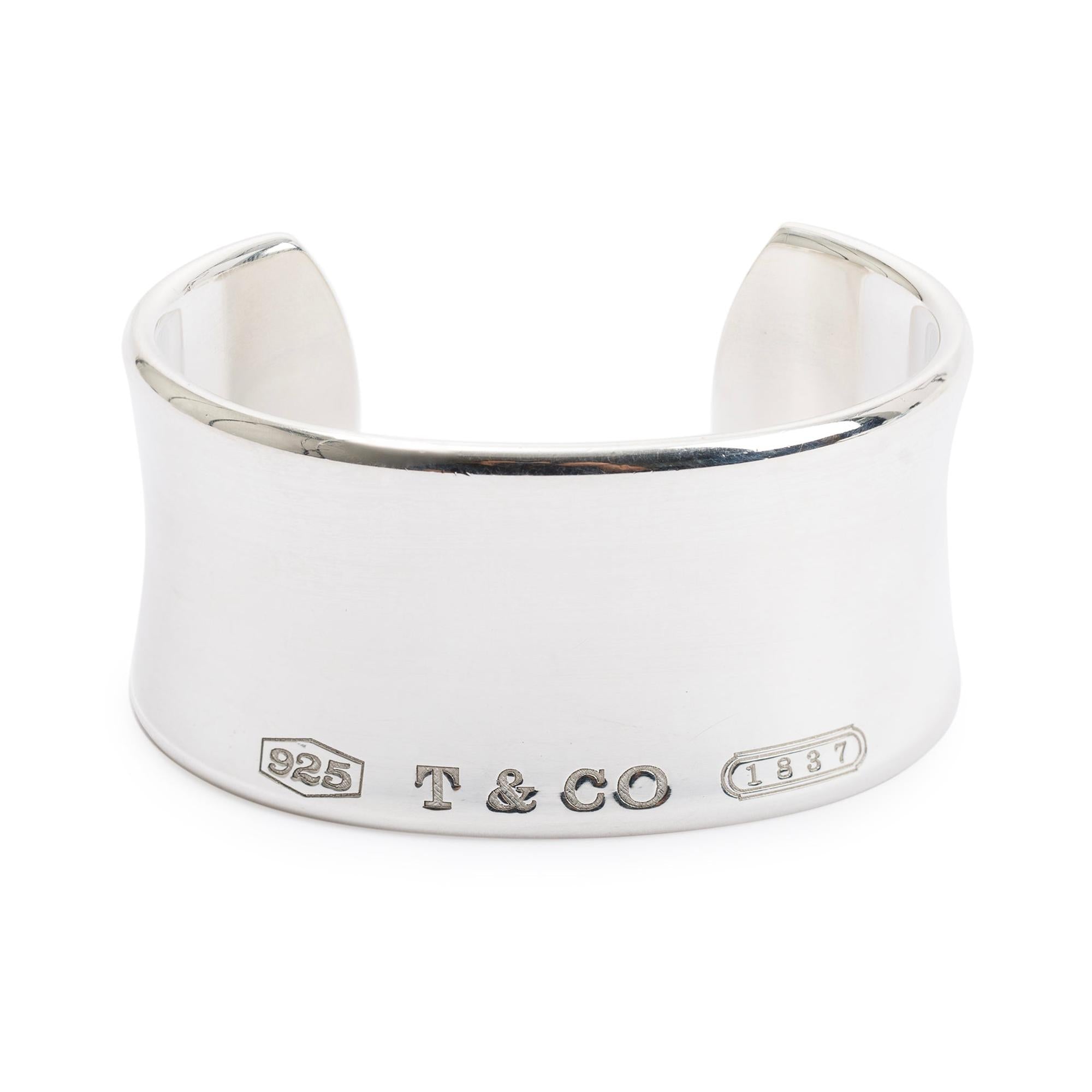 Tiffany & Co. Sterling Silver 1837 Wide Cuff Bracelet