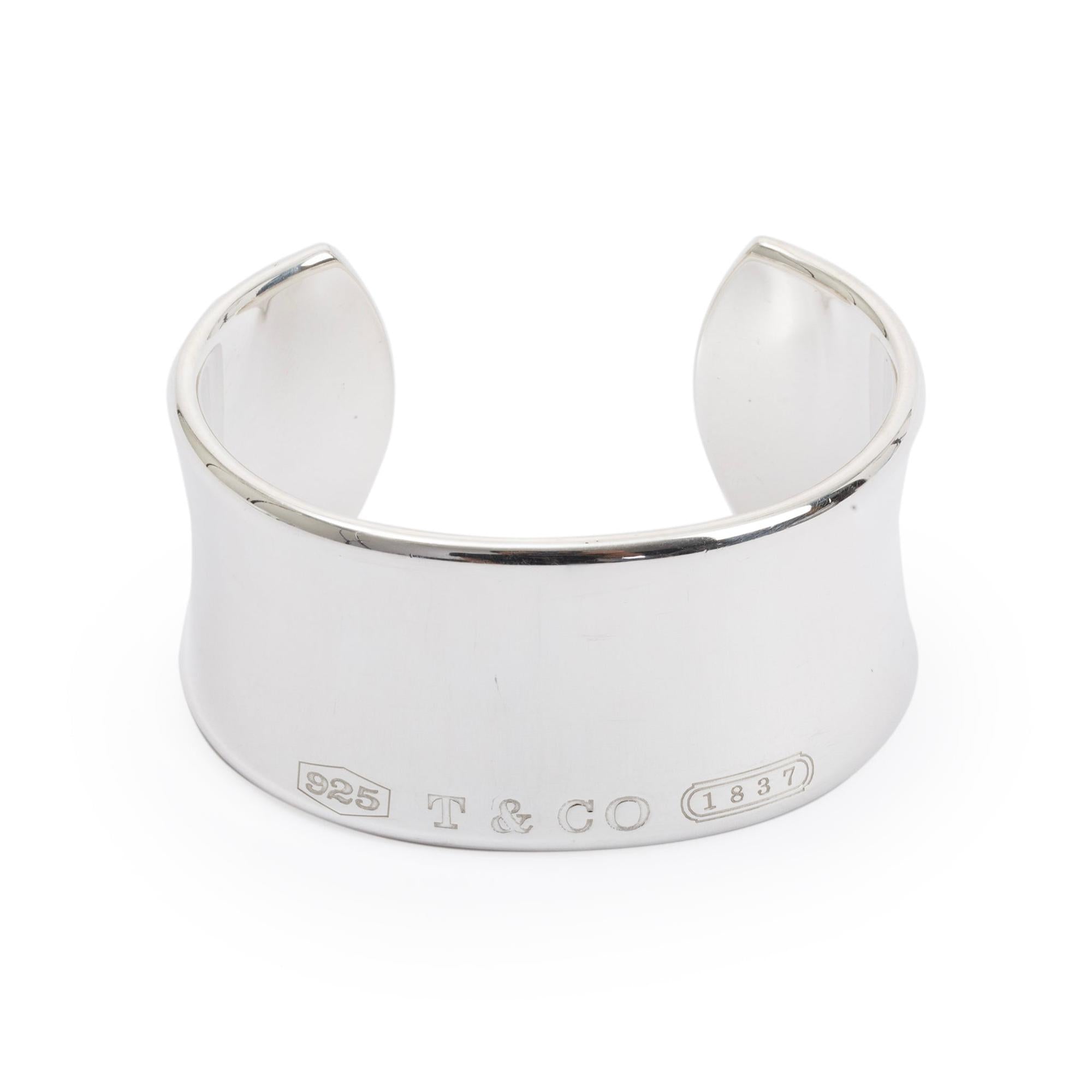 Tiffany & Co. Sterling Silver 1837 Wide Cuff Bracelet