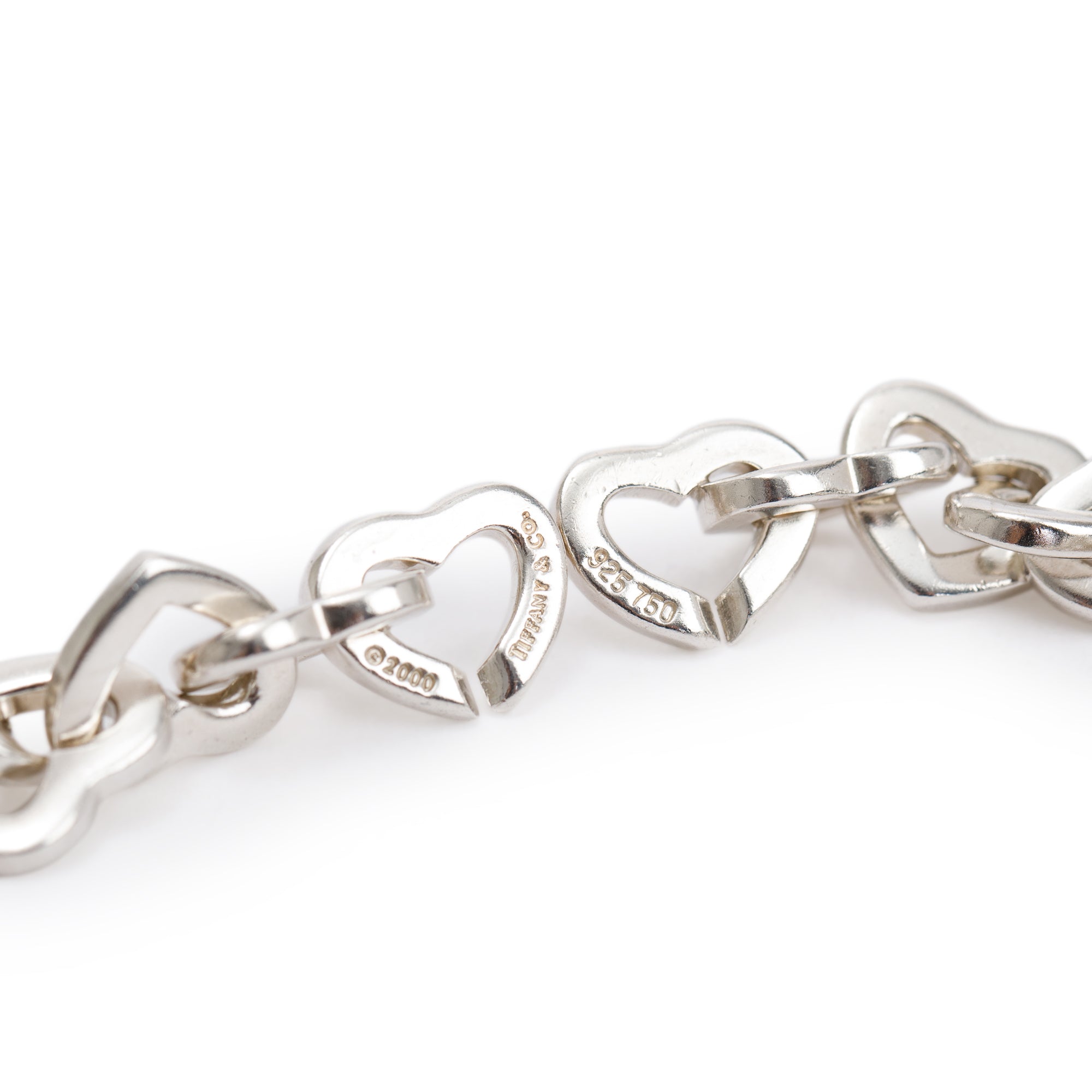 Tiffany & Co. Sterling Silver & 18k Yellow Gold Heart Link Necklace