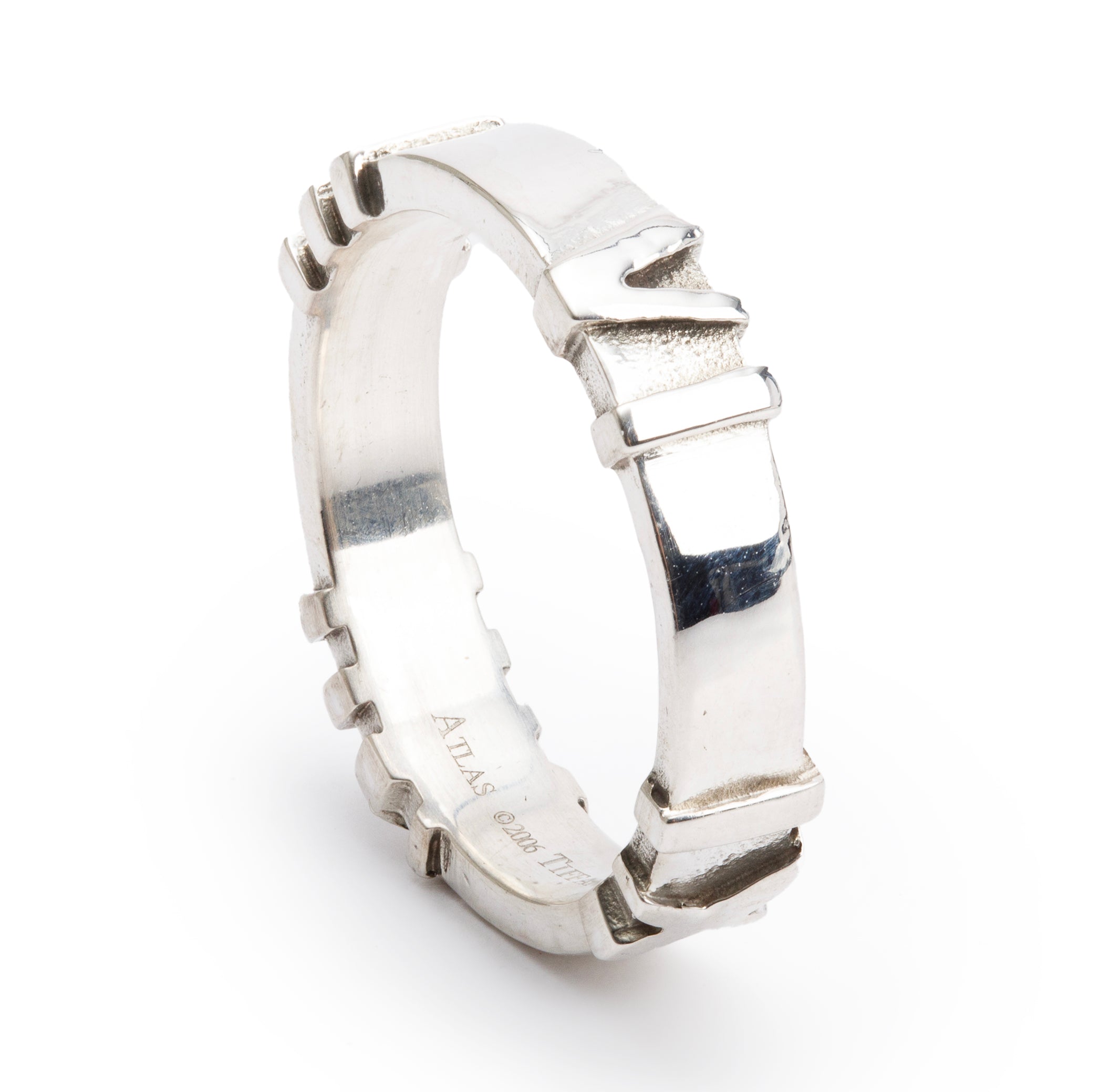 Tiffany & Co. Sterling Silver 4 MM Atlas Band, Size 7