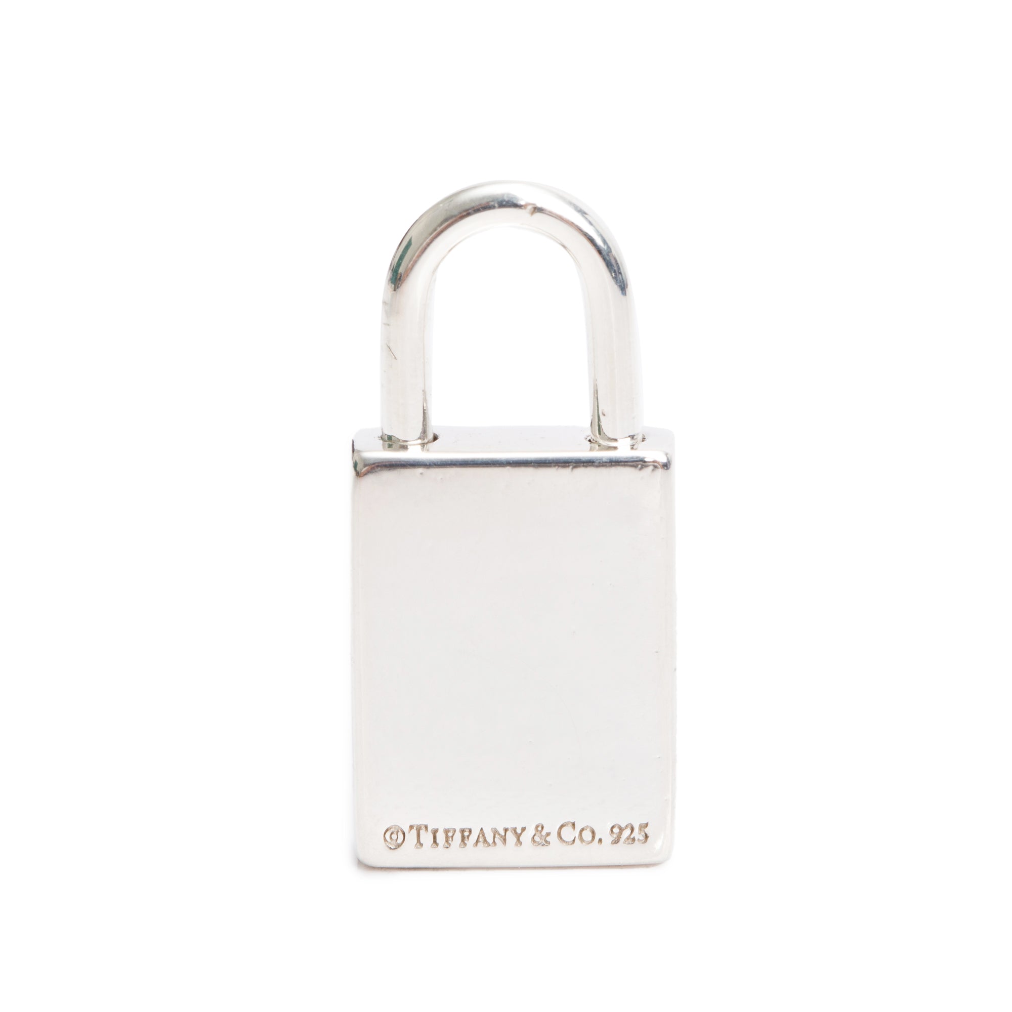 Tiffany & Co. Sterling Silver Ace of Spade Lock Charm with Black Enamel
