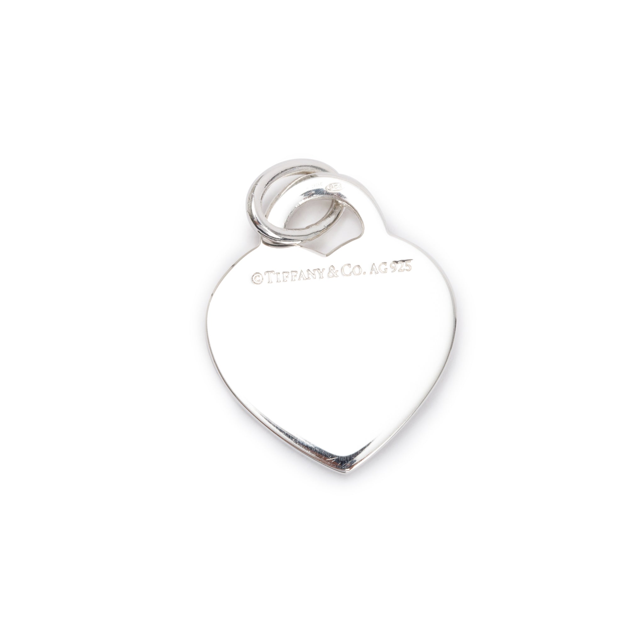 Tiffany & Co. Sterling Silver Alphabet Letter 'Y' Heart Tag Charm
