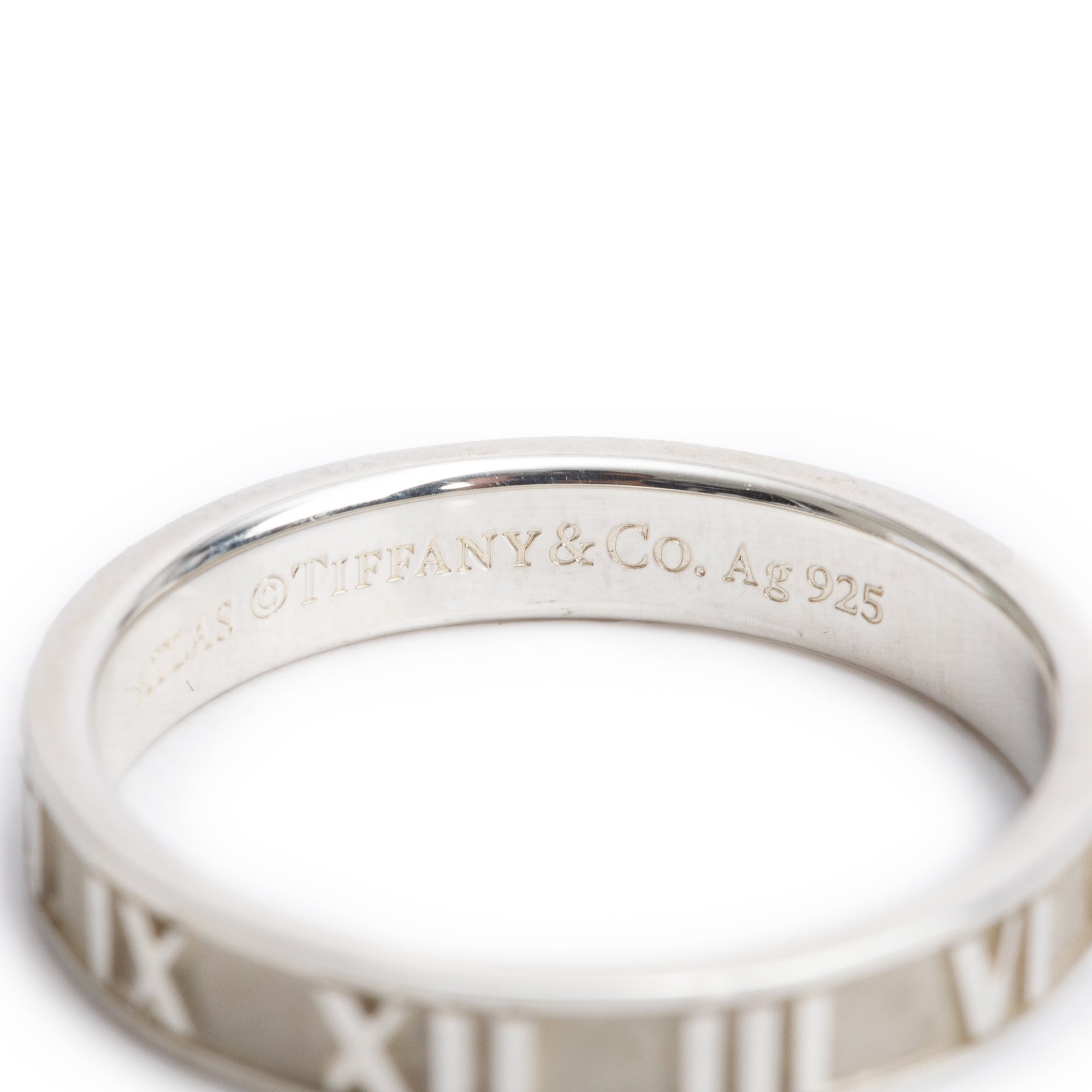Tiffany & Co. Sterling Silver Atlas Narrow Band, Ring Size 10