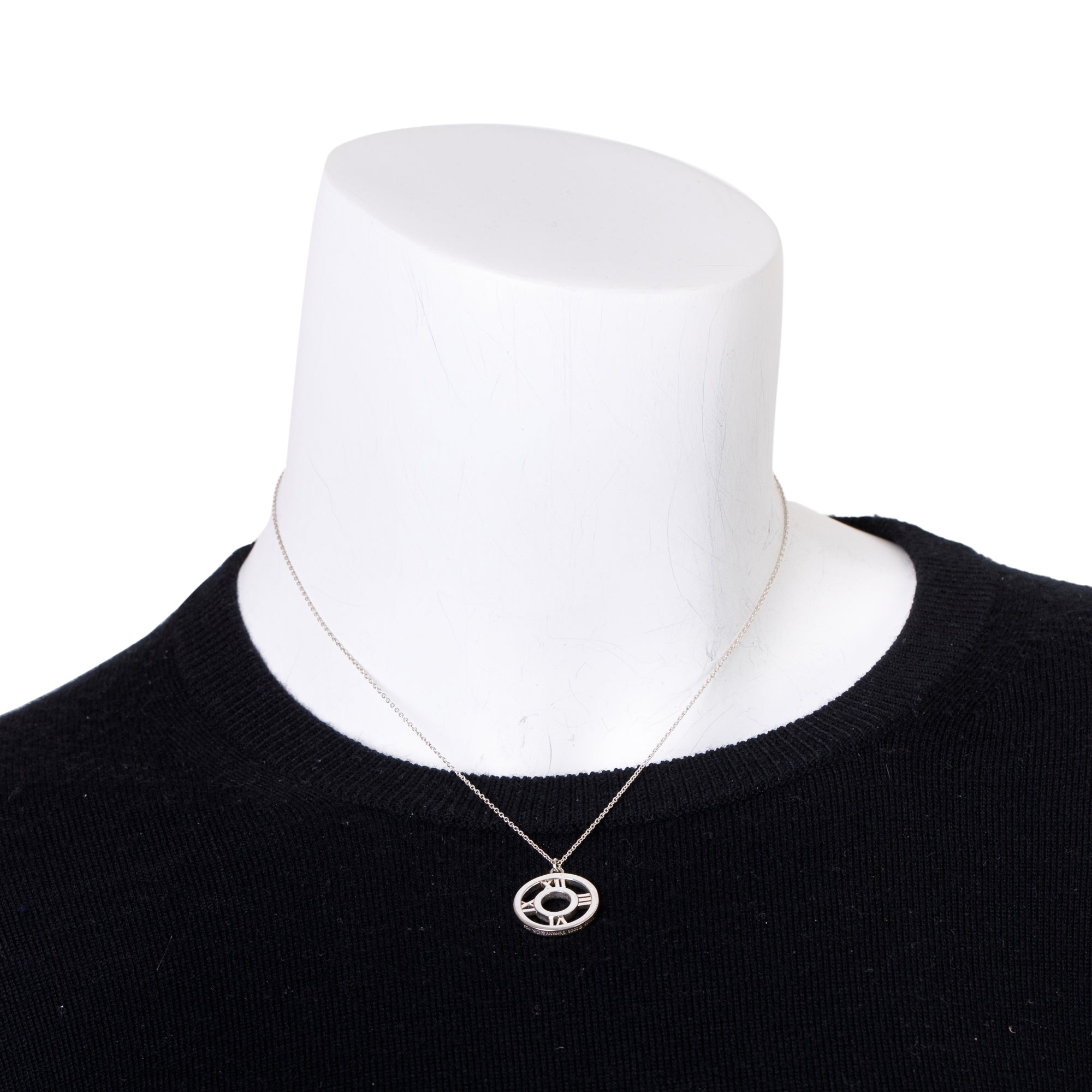 Tiffany & Co. Sterling Silver Atlas Pendant Necklace