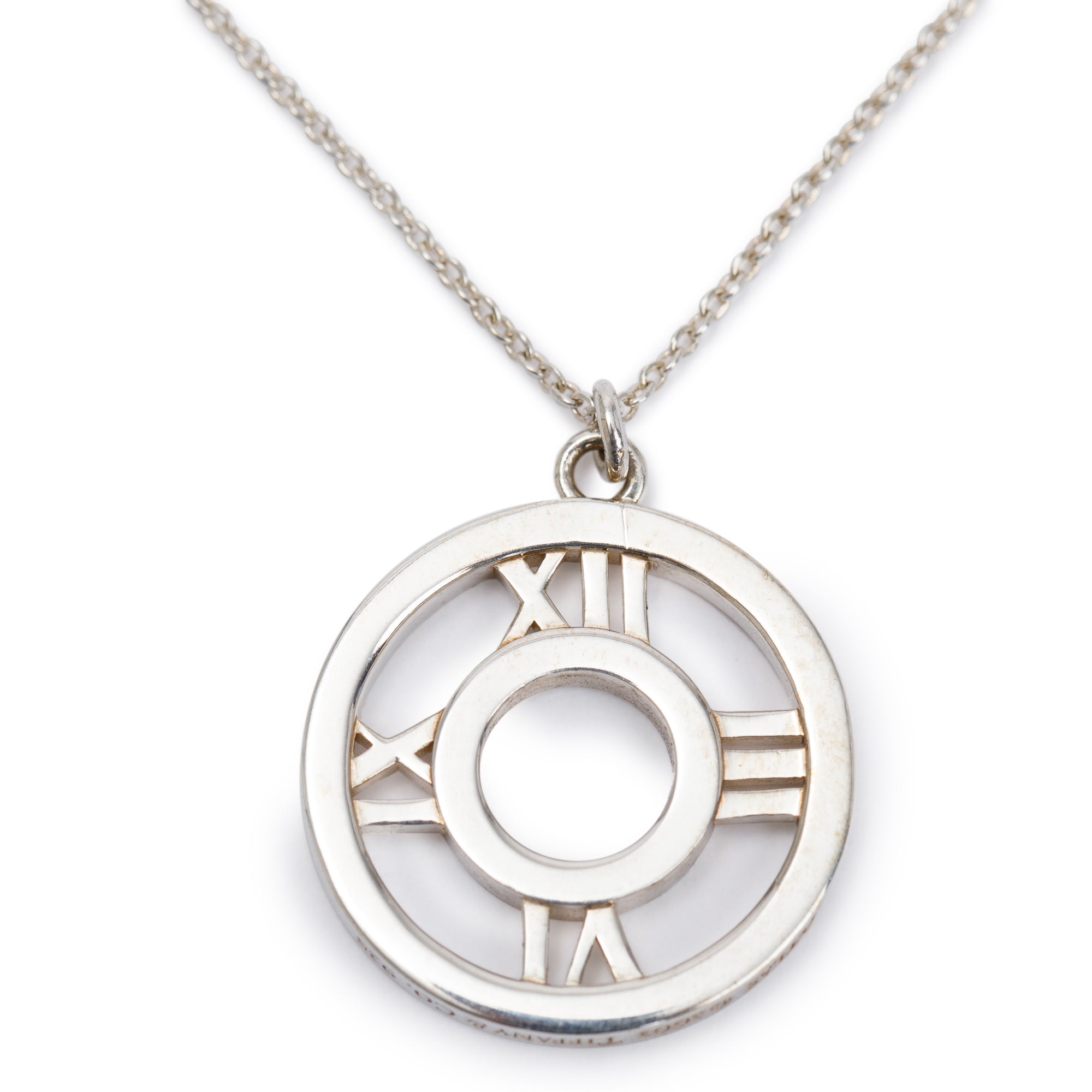 Tiffany & Co. Sterling Silver Atlas Pendant Necklace