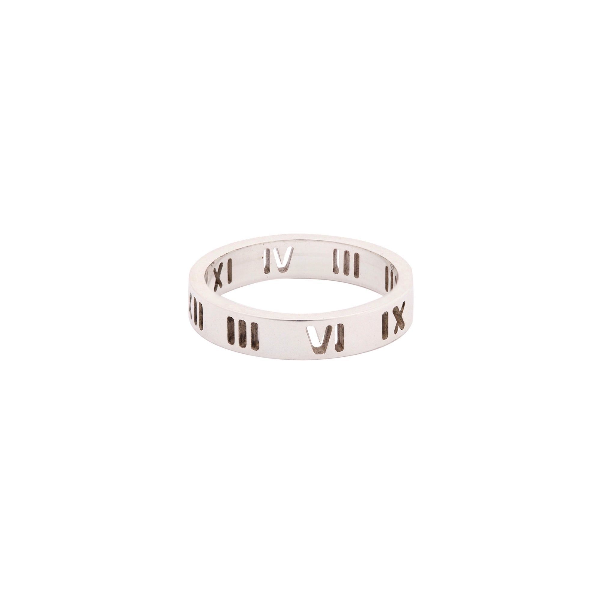 Tiffany & Co. Sterling Silver Atlas Pierced Narrow Ring
