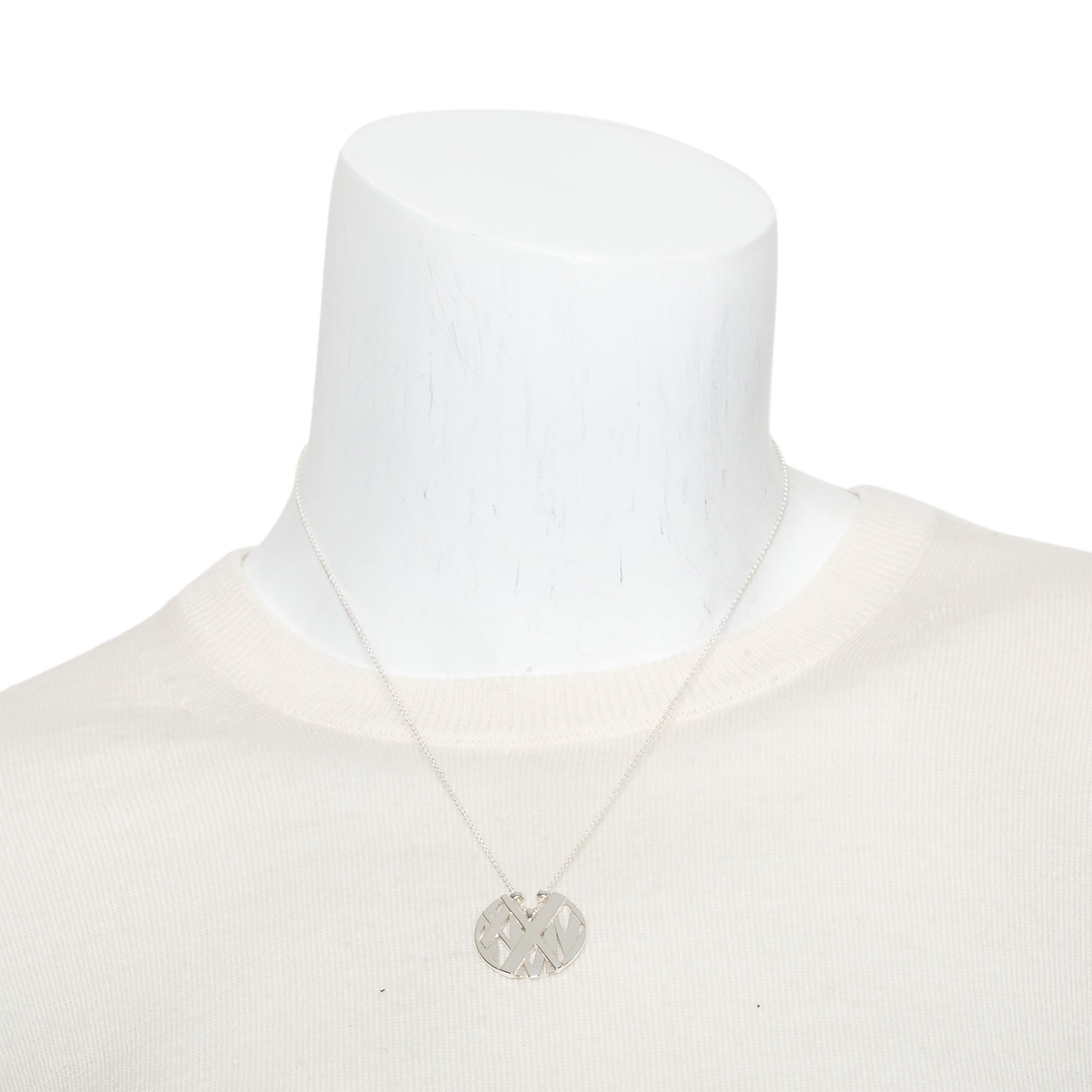 Tiffany & Co. Sterling Silver Atlas Round Pendant Necklace