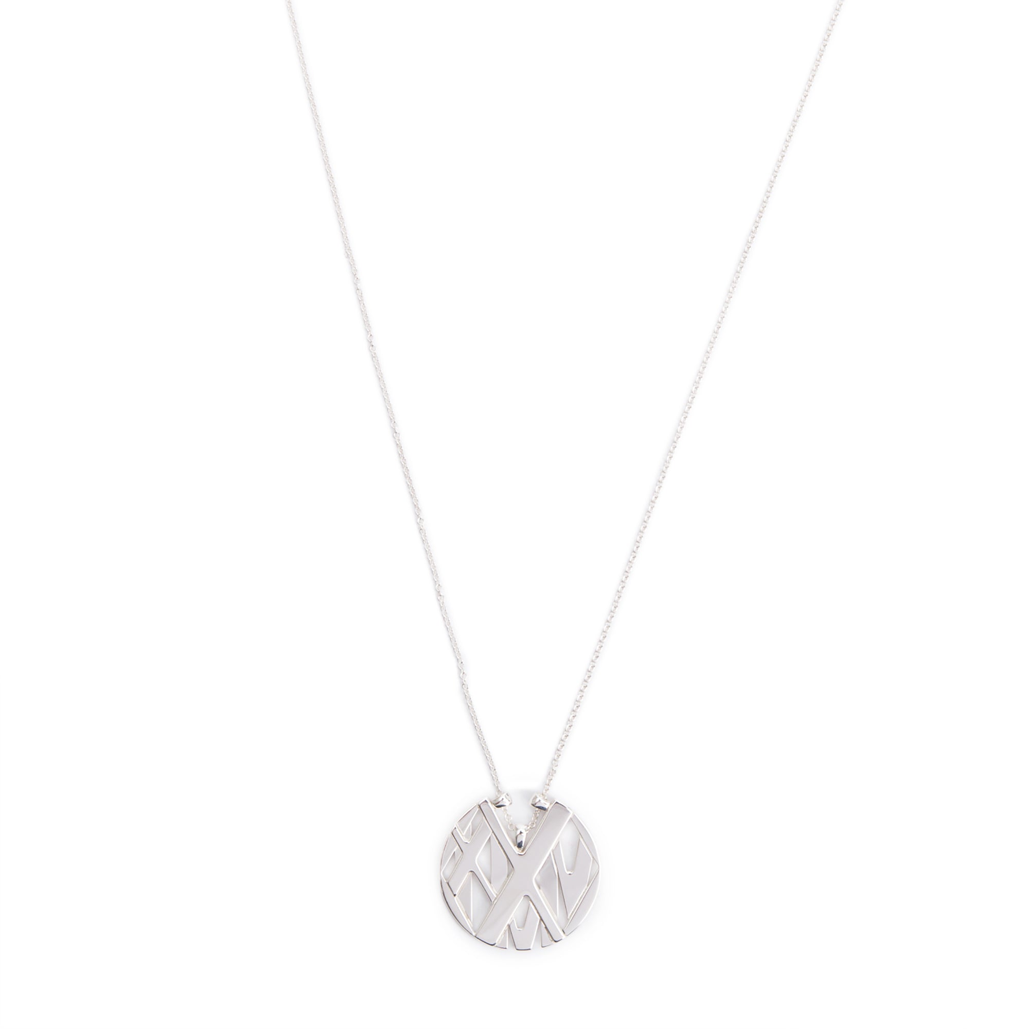 Tiffany & Co. Sterling Silver Atlas Round Pendant Necklace