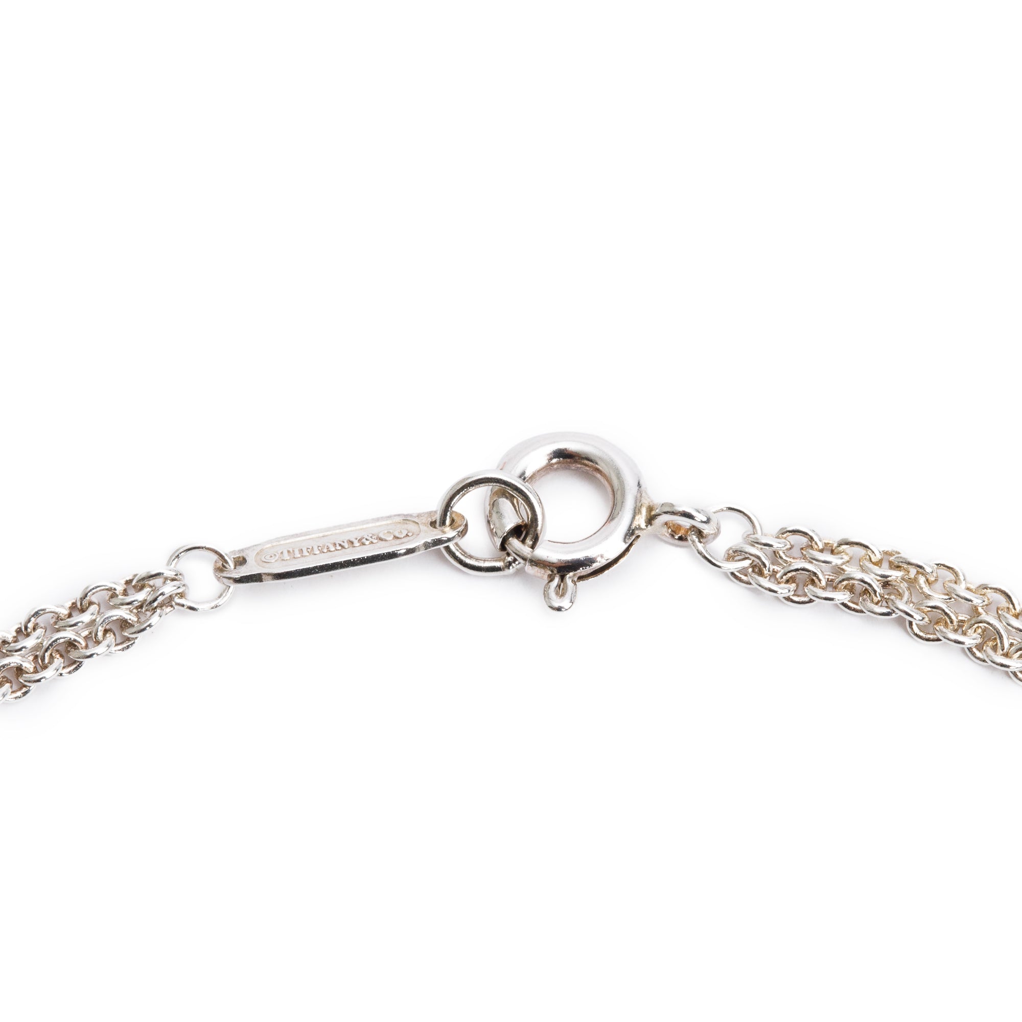 Tiffany & Co. Sterling Silver Blue Enamel Infinity Bracelet